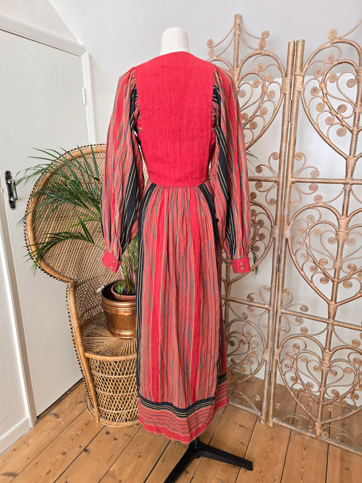 Vintage embroidered maxi dress
