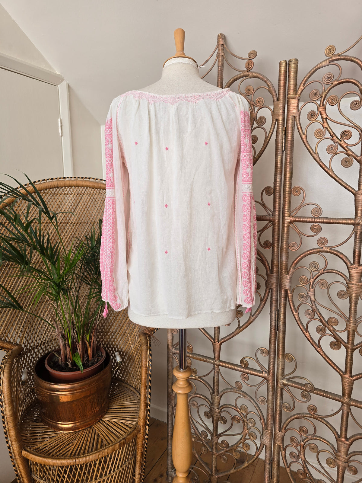 Vintage Romanian cheesecloth blouse