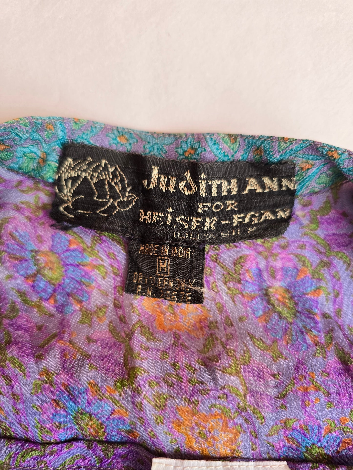 Vintage silk Judith Ann indian 70s dress