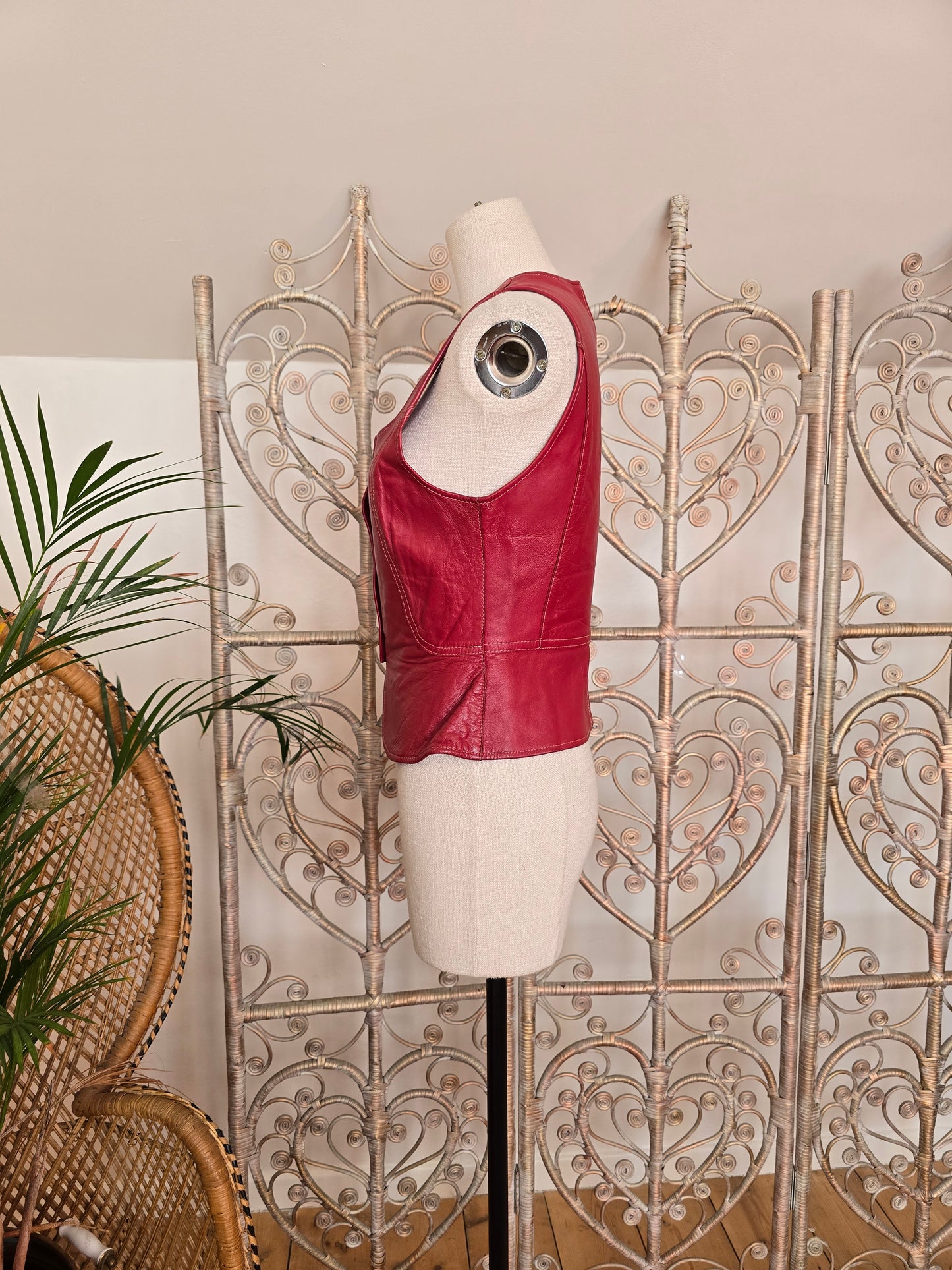 Vintage leather waistcoat