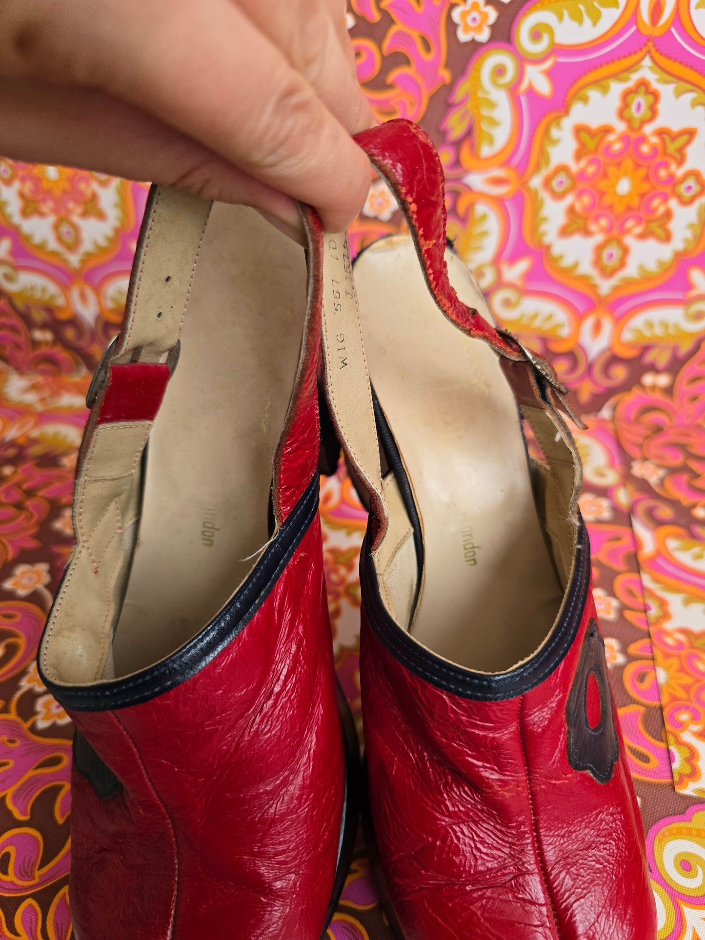 Vintage flower shoes uk size 4.5 5 Eur 37.5 38 us 6.5 7