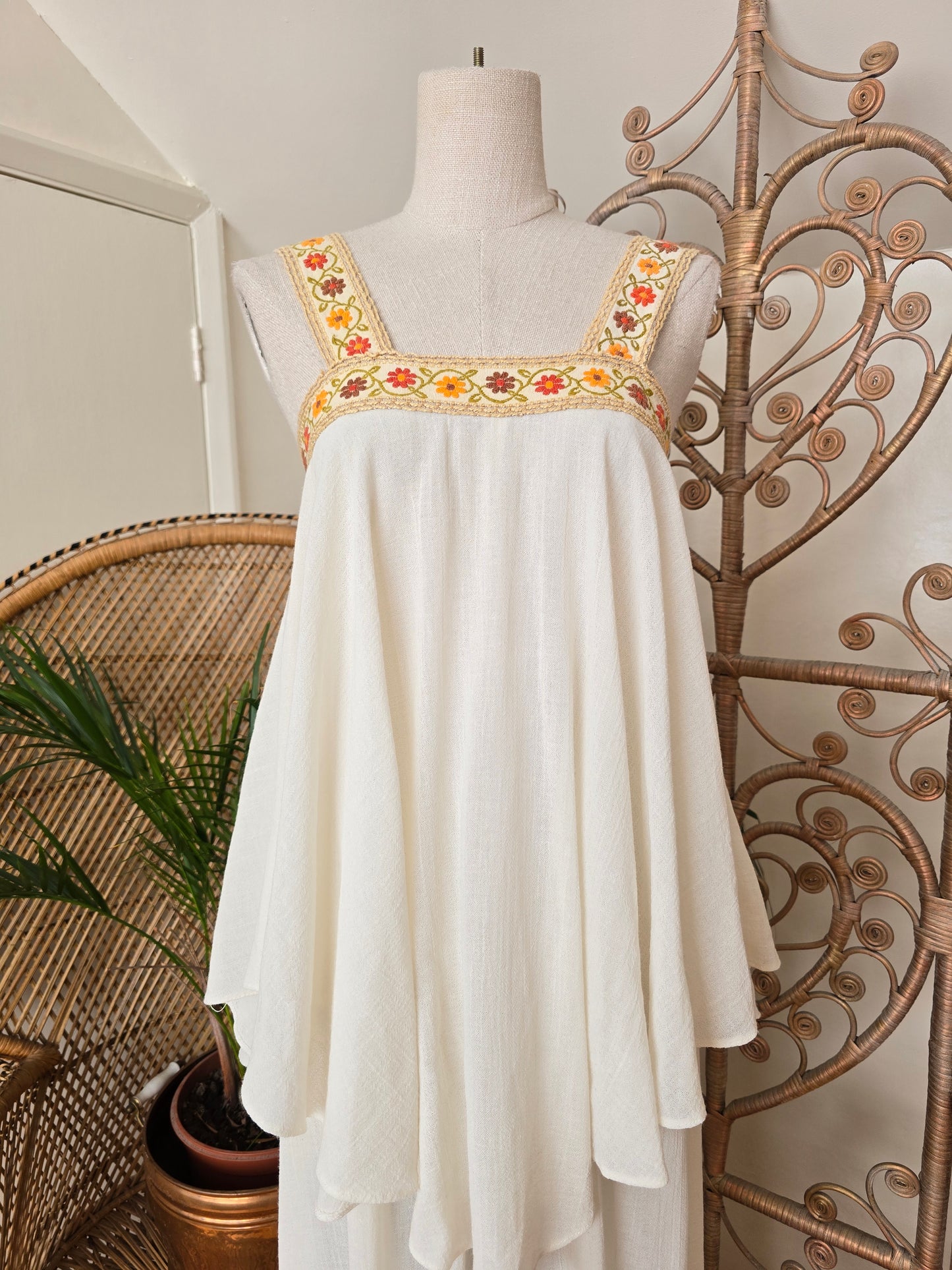 Vintage Mr Darren cheesecloth dress XS