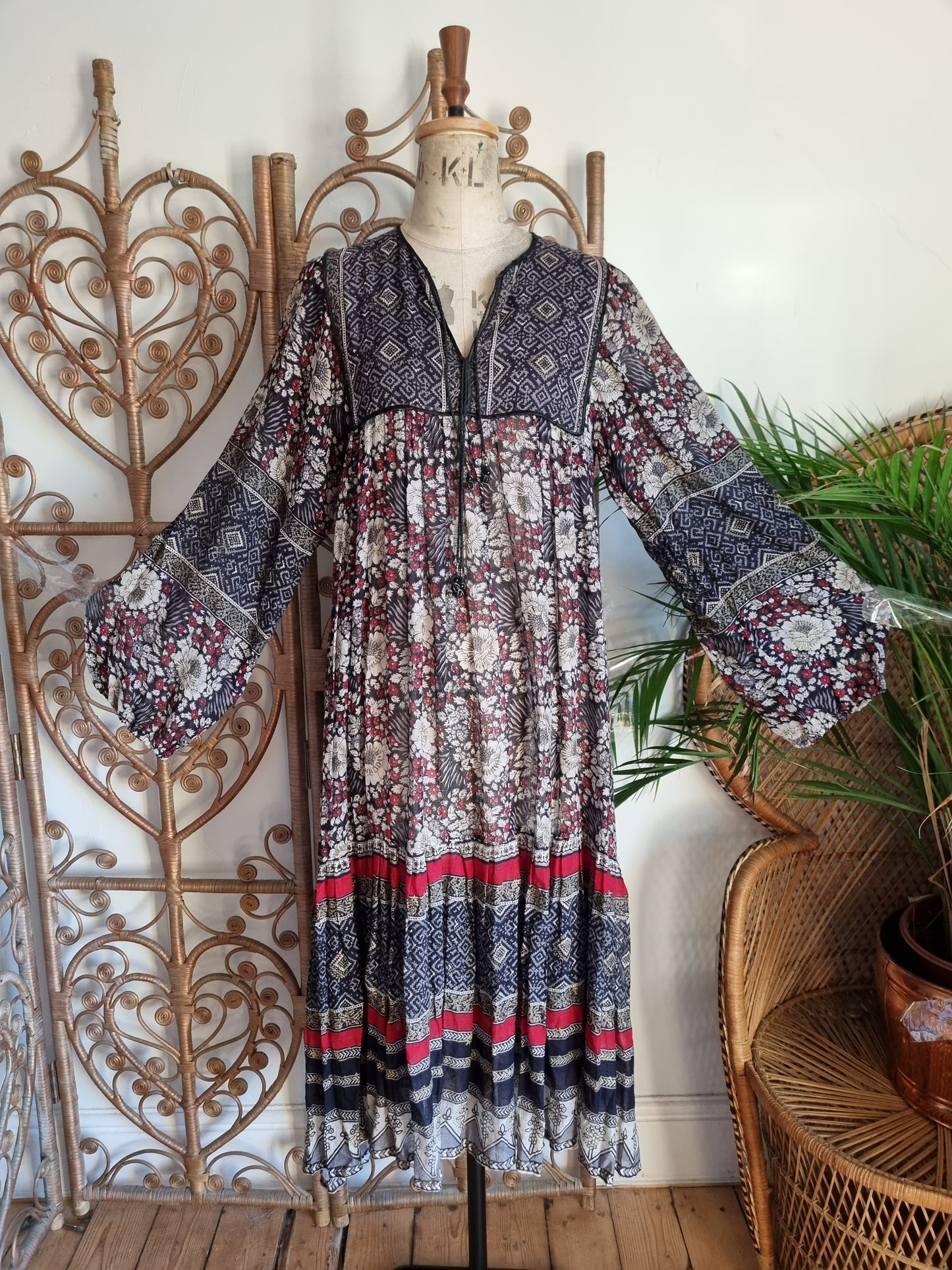 Vintage Mina of London Indian cotton dress
