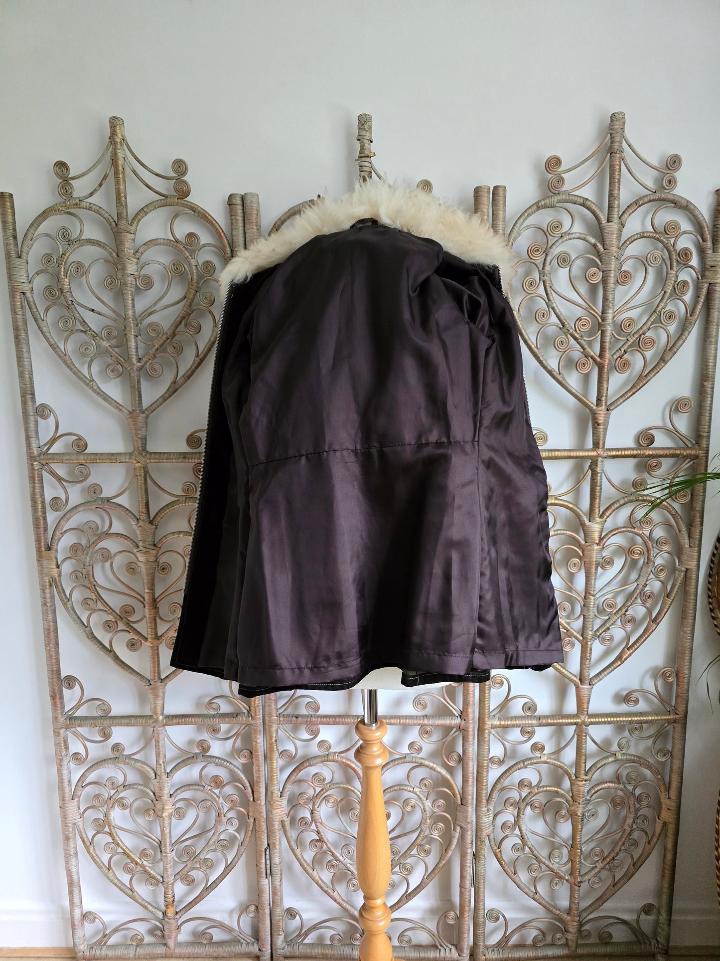 Vintage faux fur/suede velvet coat