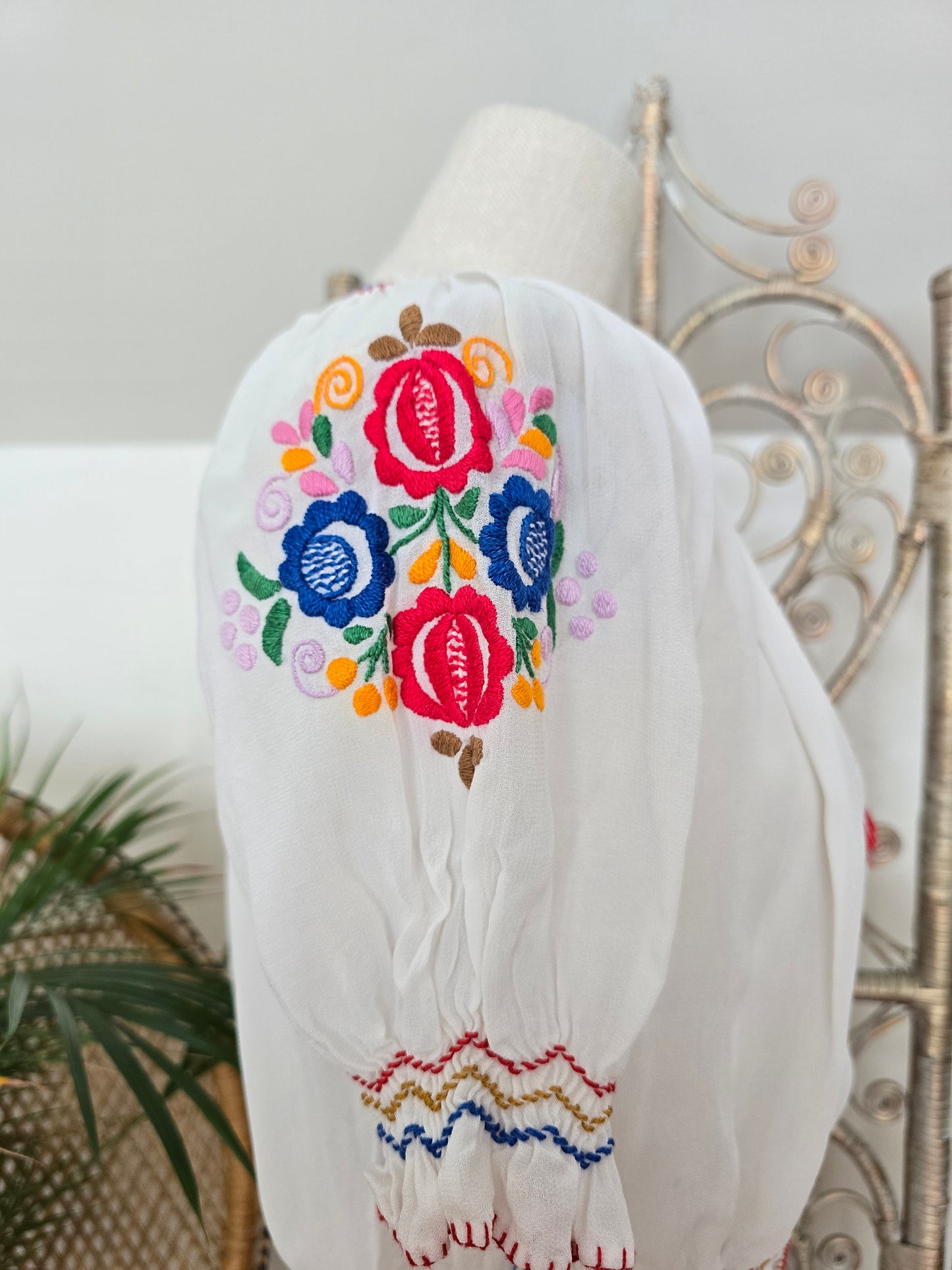 Vintage Hungarian embroidered blouse