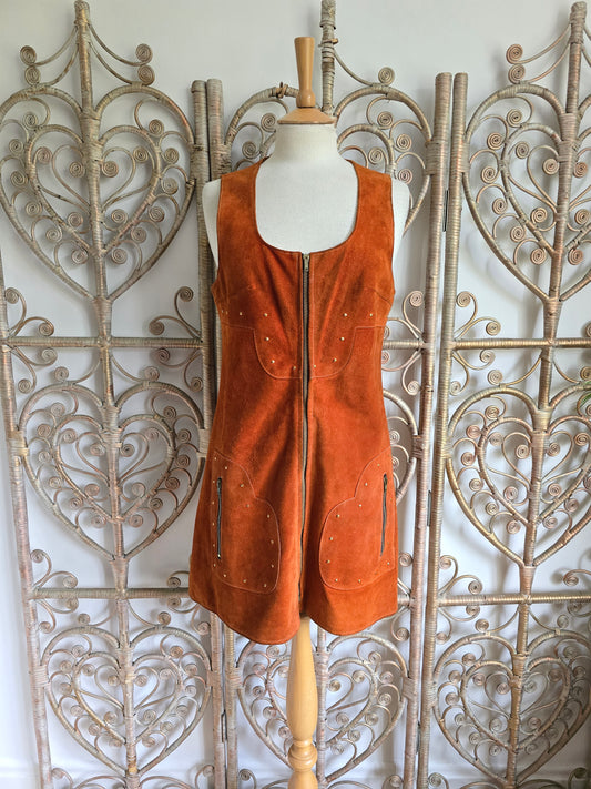 Vintage 70s suede dress