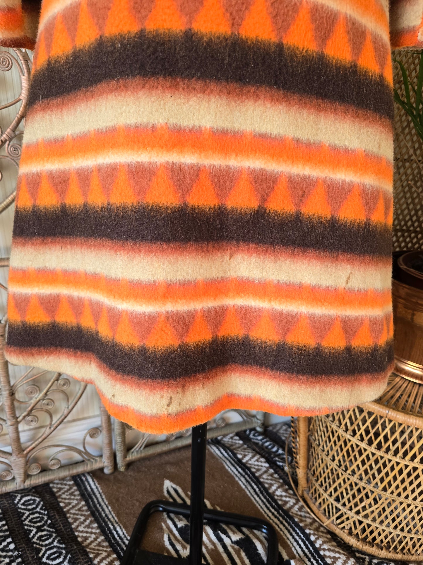 Vintage blanket 70s coat