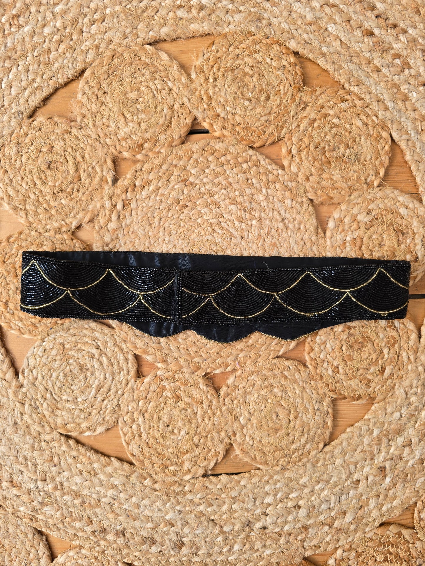 Vintage beaded waist belt