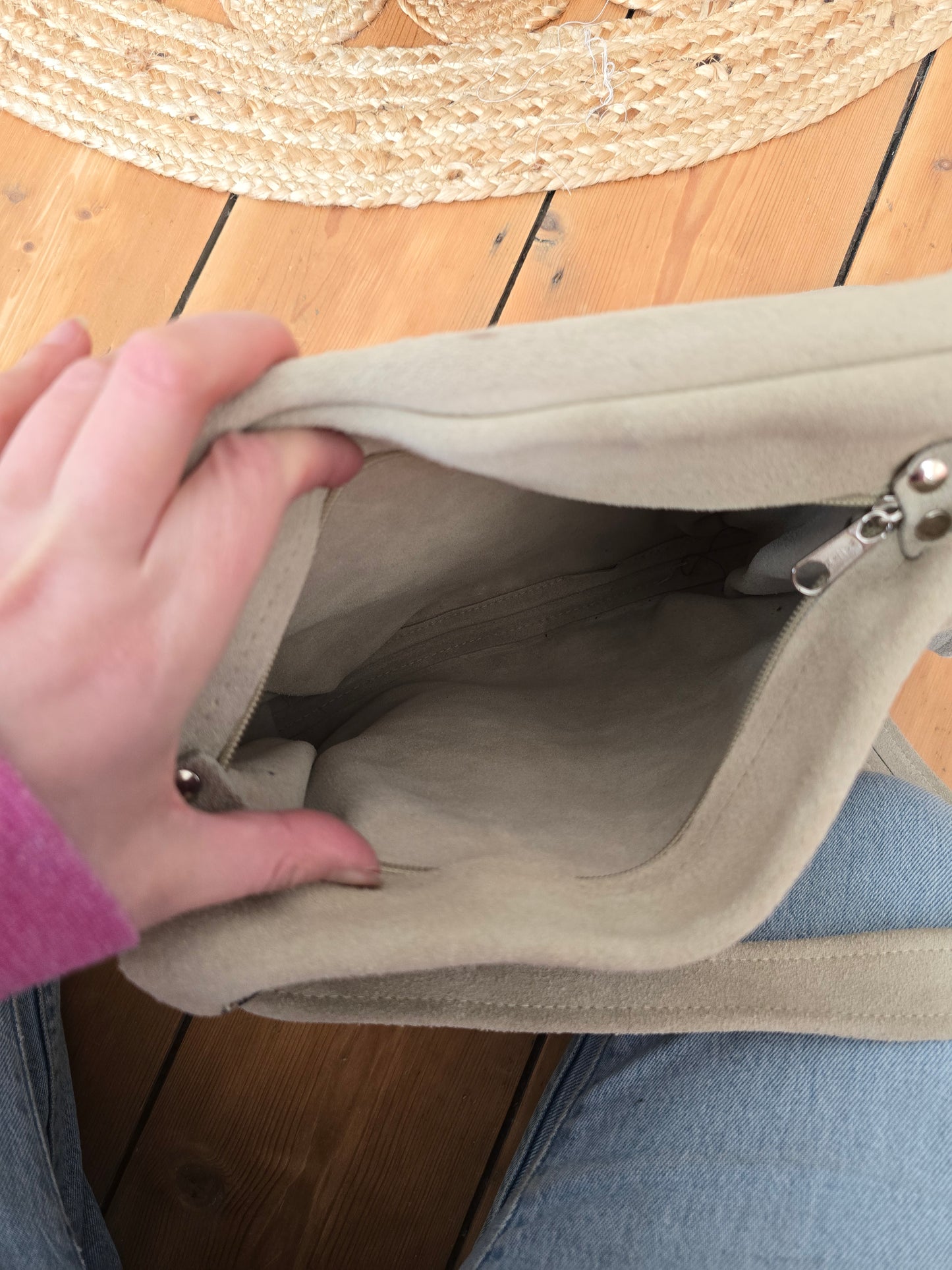 Vintage leather tassel bag