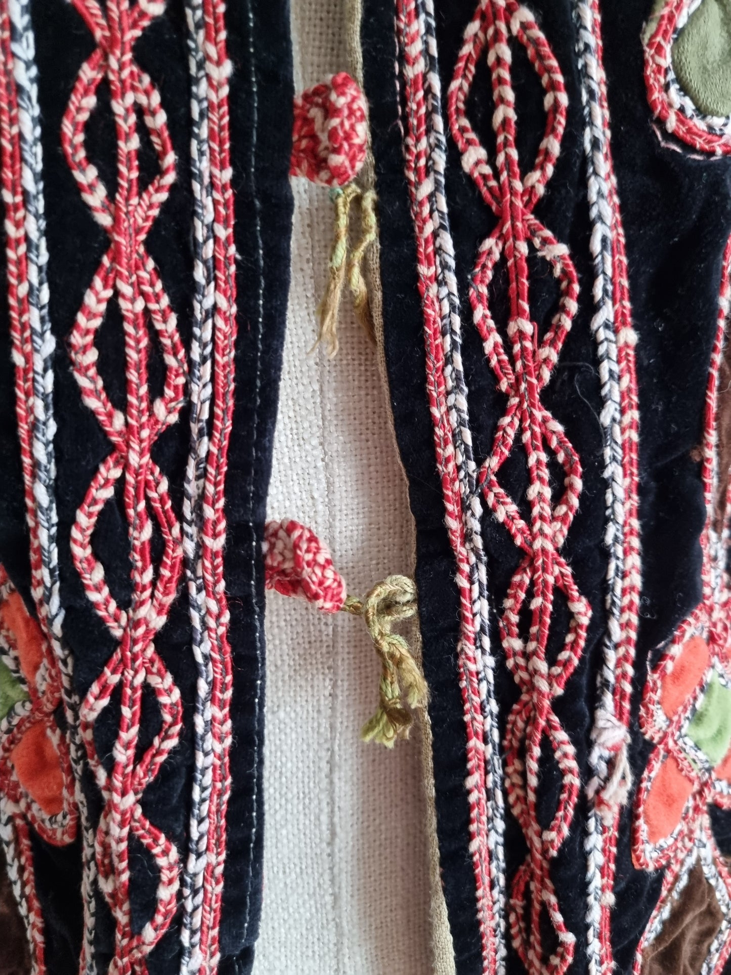 Vintage velvet embroidered waistcoat