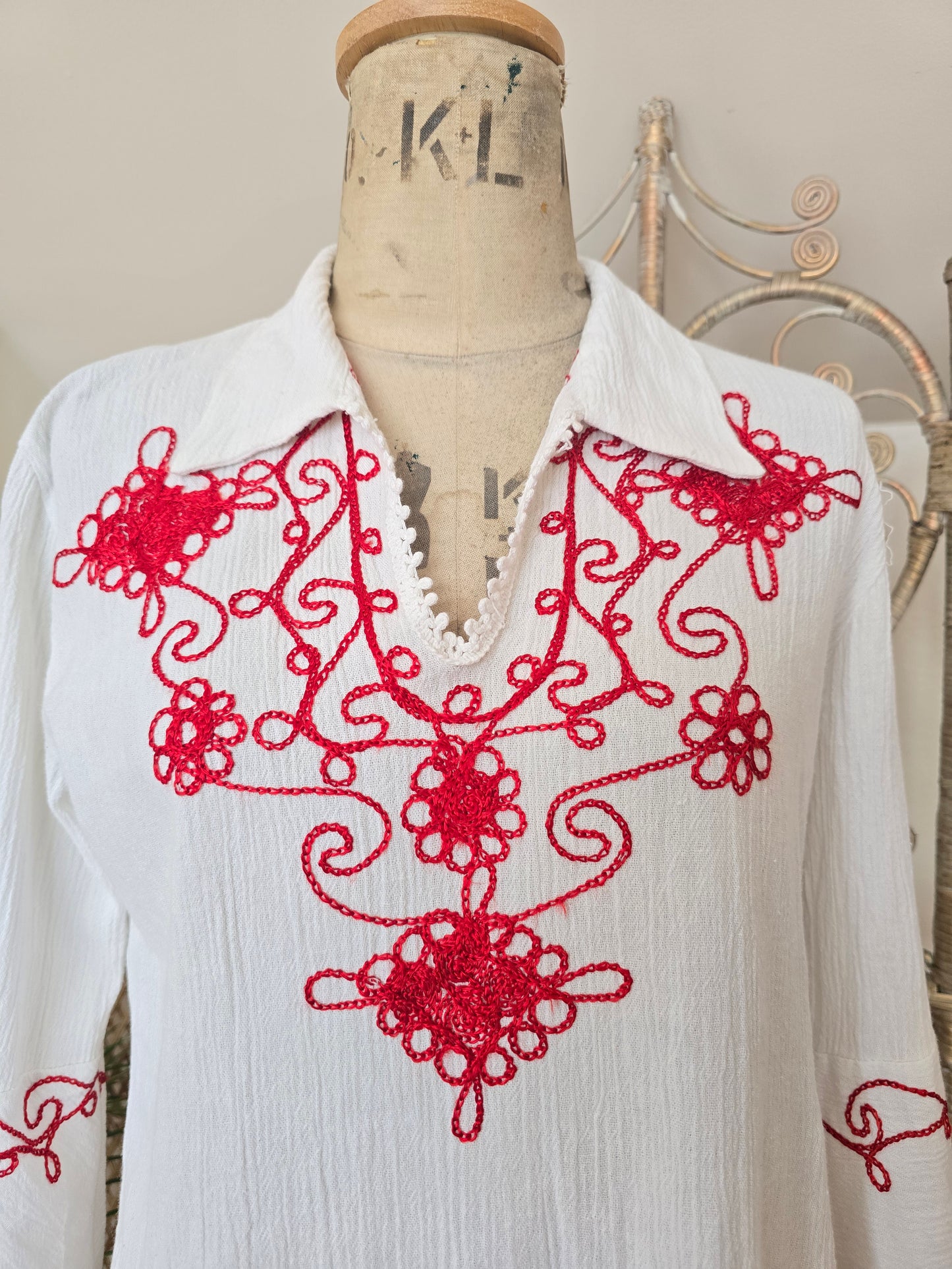 Vintage cheesecloth cotton blouse