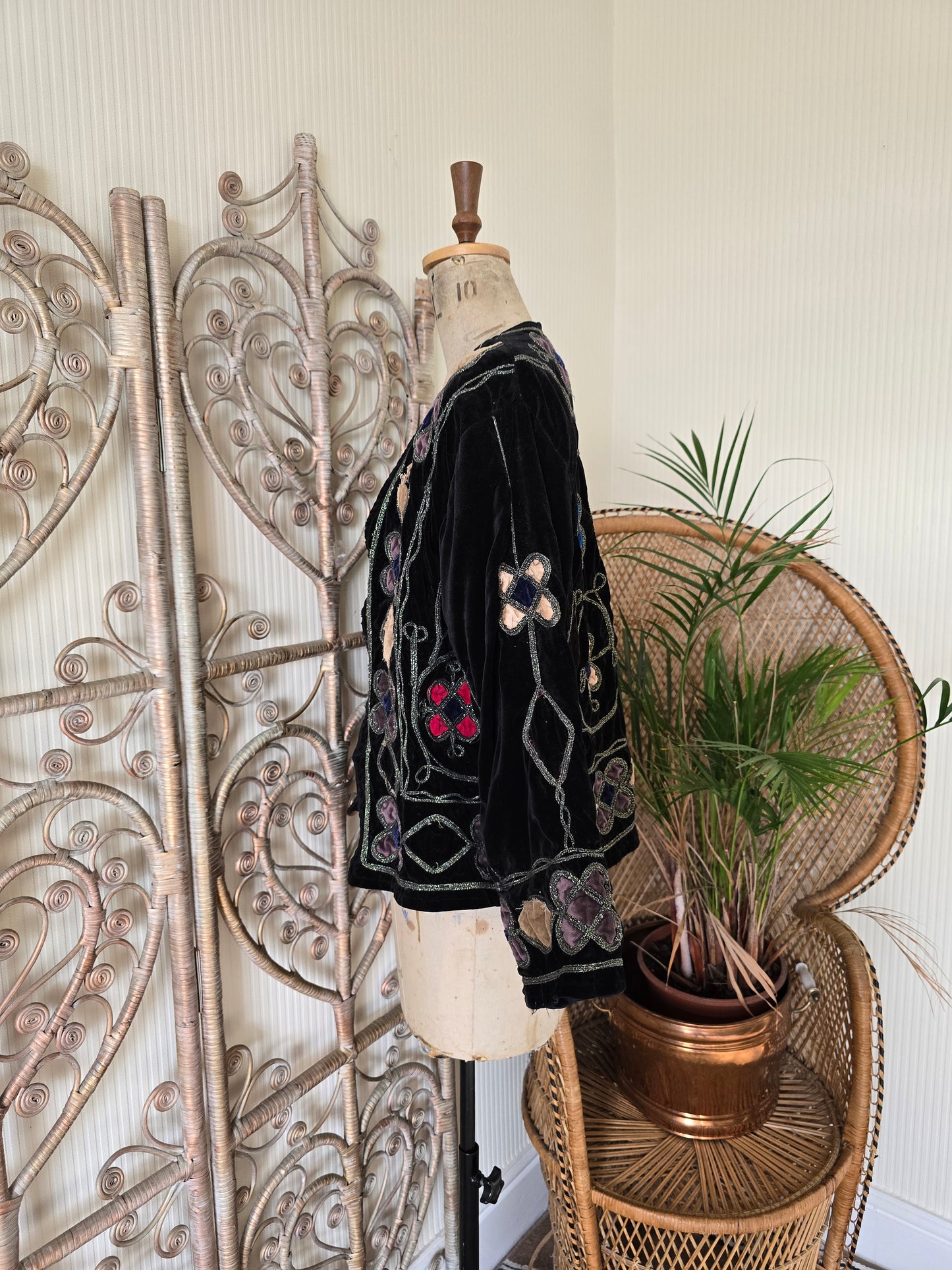 Vintage black velvet jacket