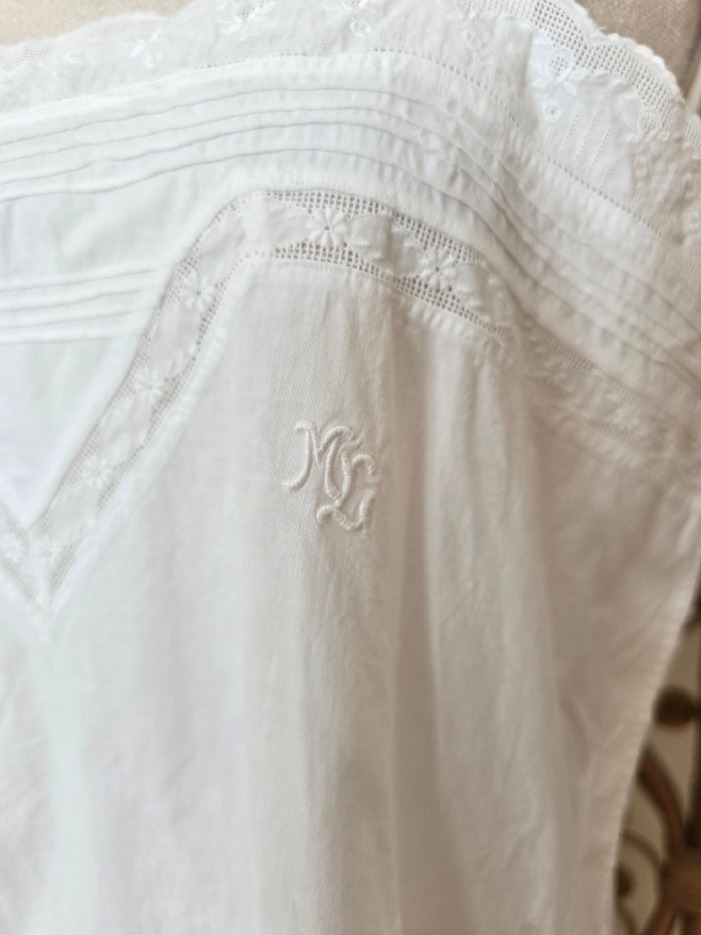 Antique cotton playsuit slip