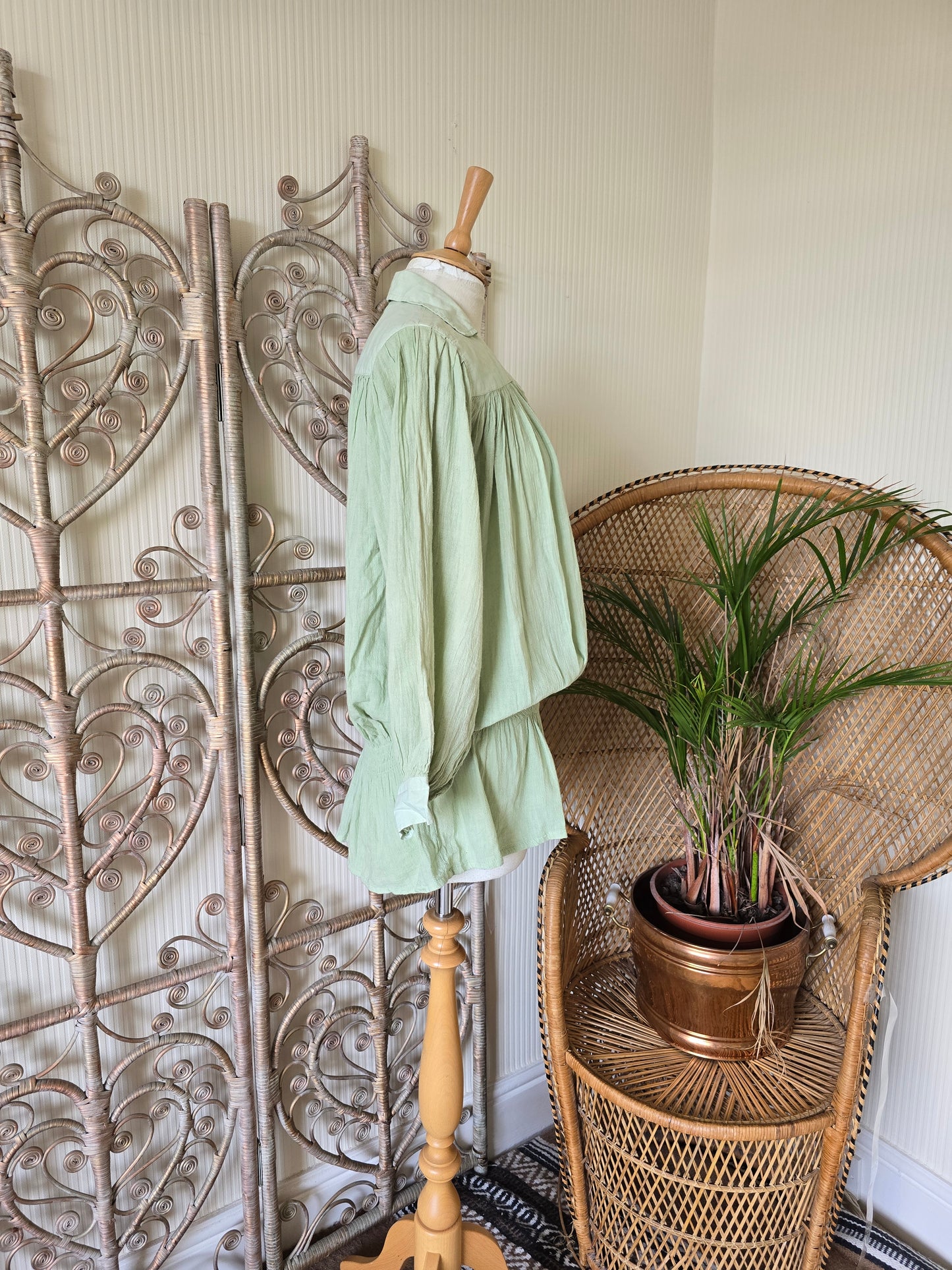 Vintage cheesecloth tunic blouse