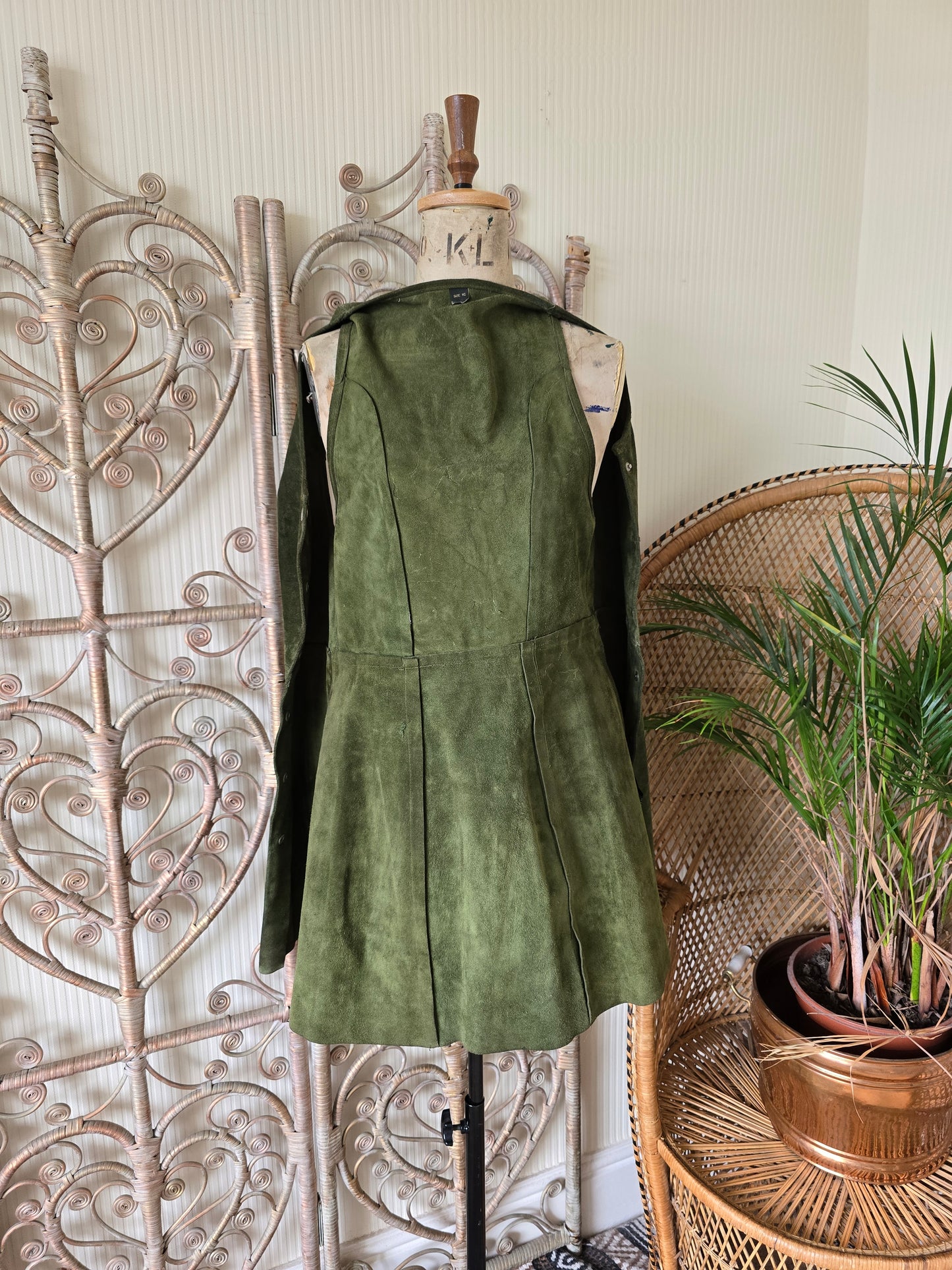 Vintage 70s suede dress