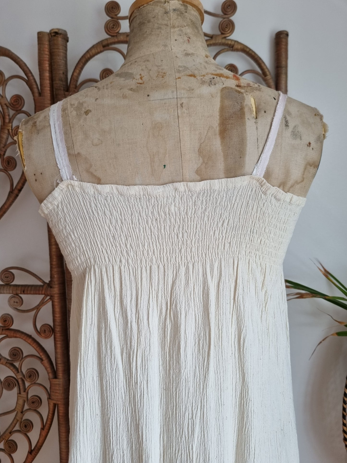 Vintage cheesecloth dress XS S