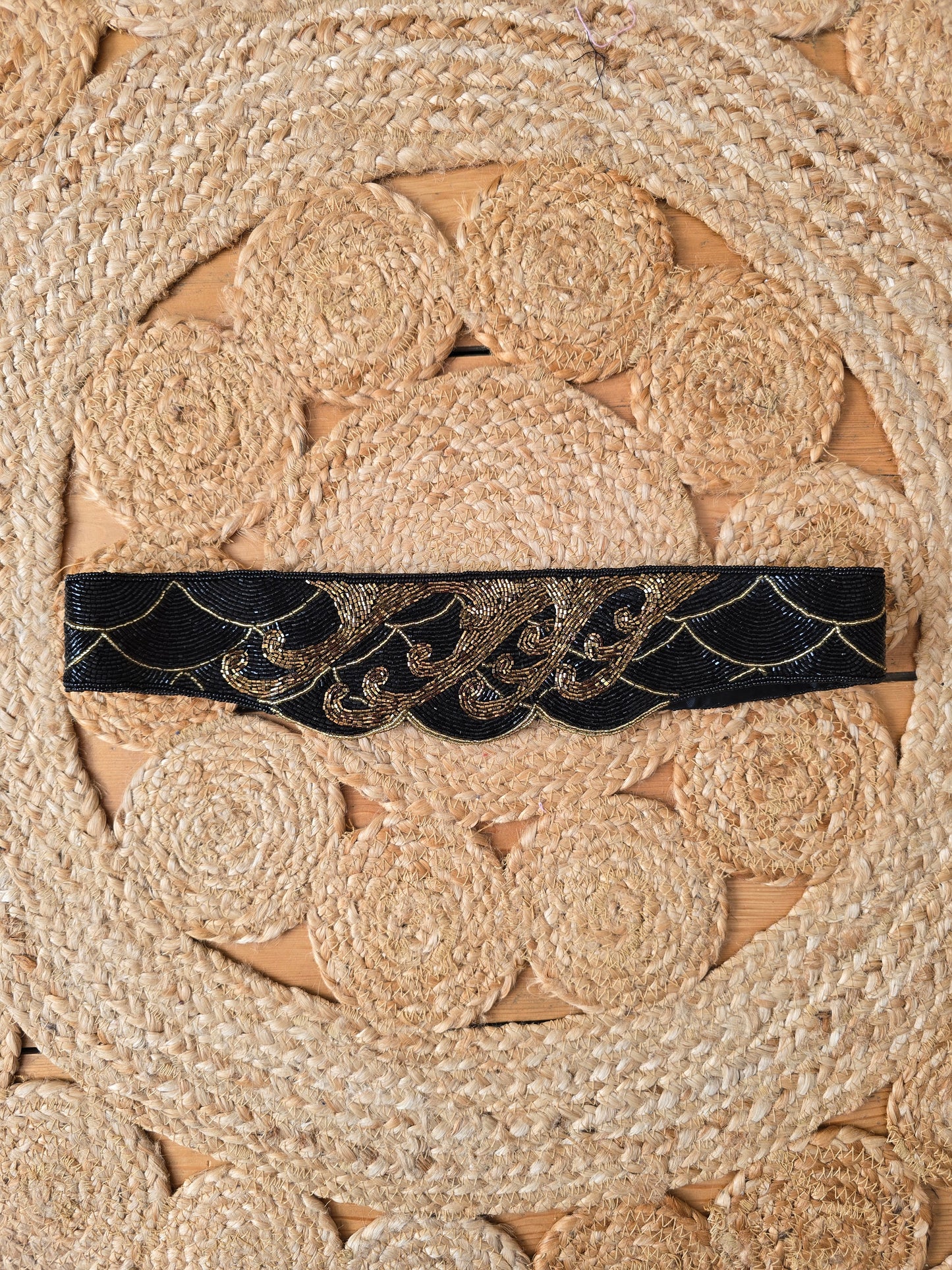Vintage beaded waist belt