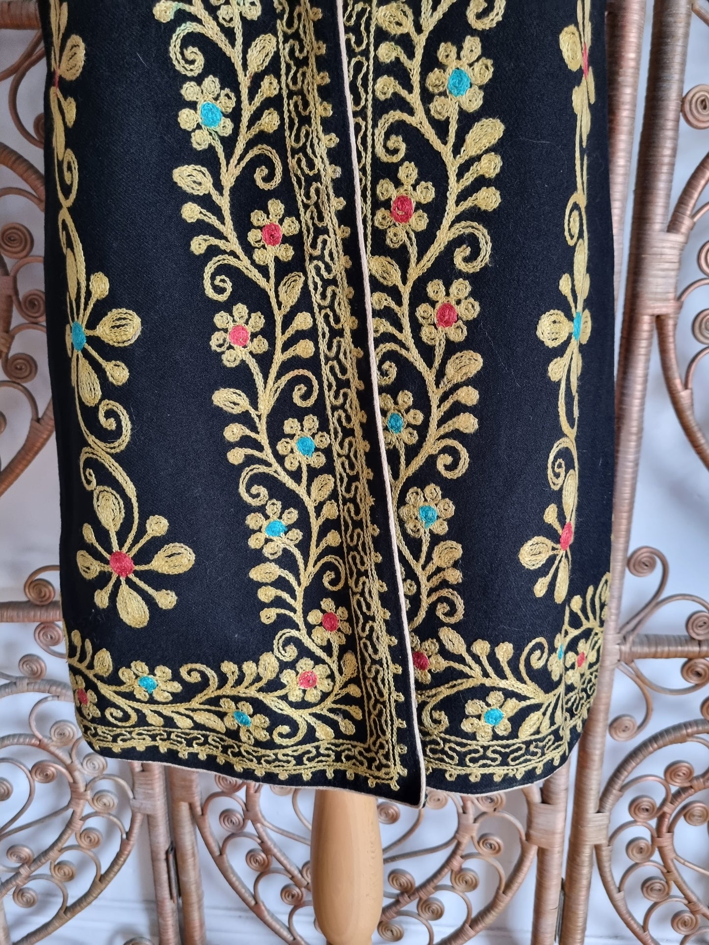 Vintage wool embroidered waistcoat
