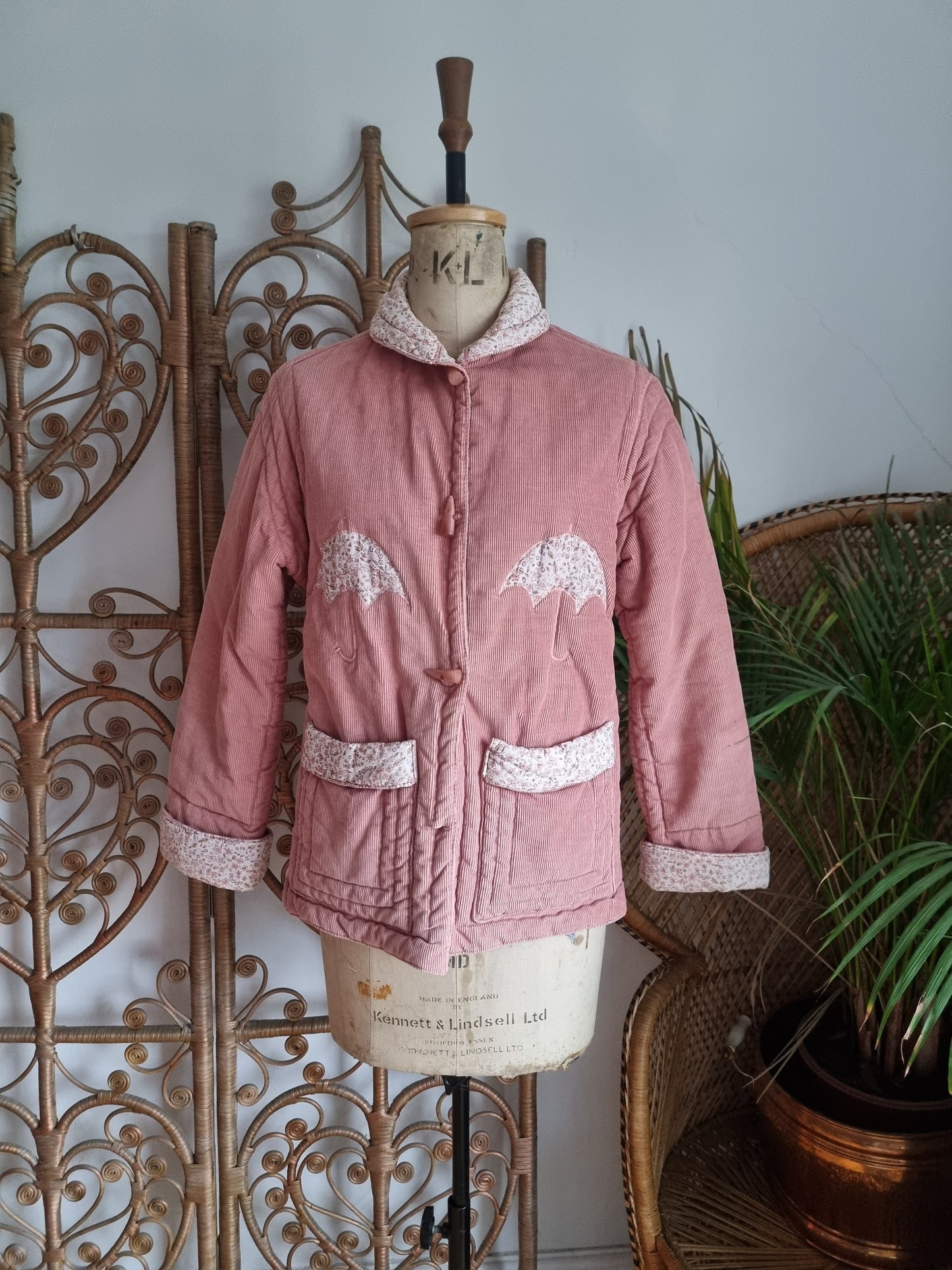 Vintage needlecord quilted cotton jacket