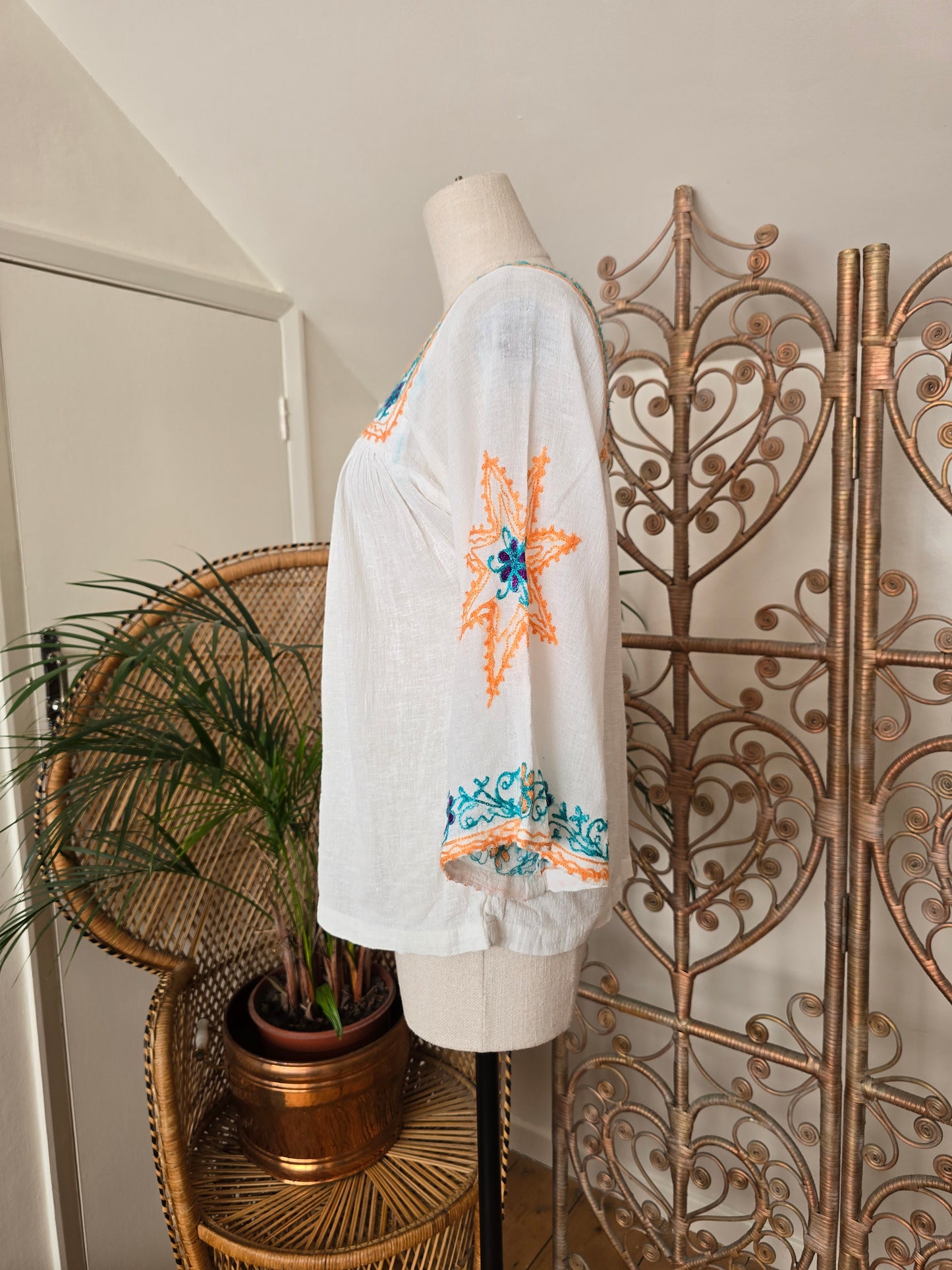 Vintage cheesecloth cotton blouse