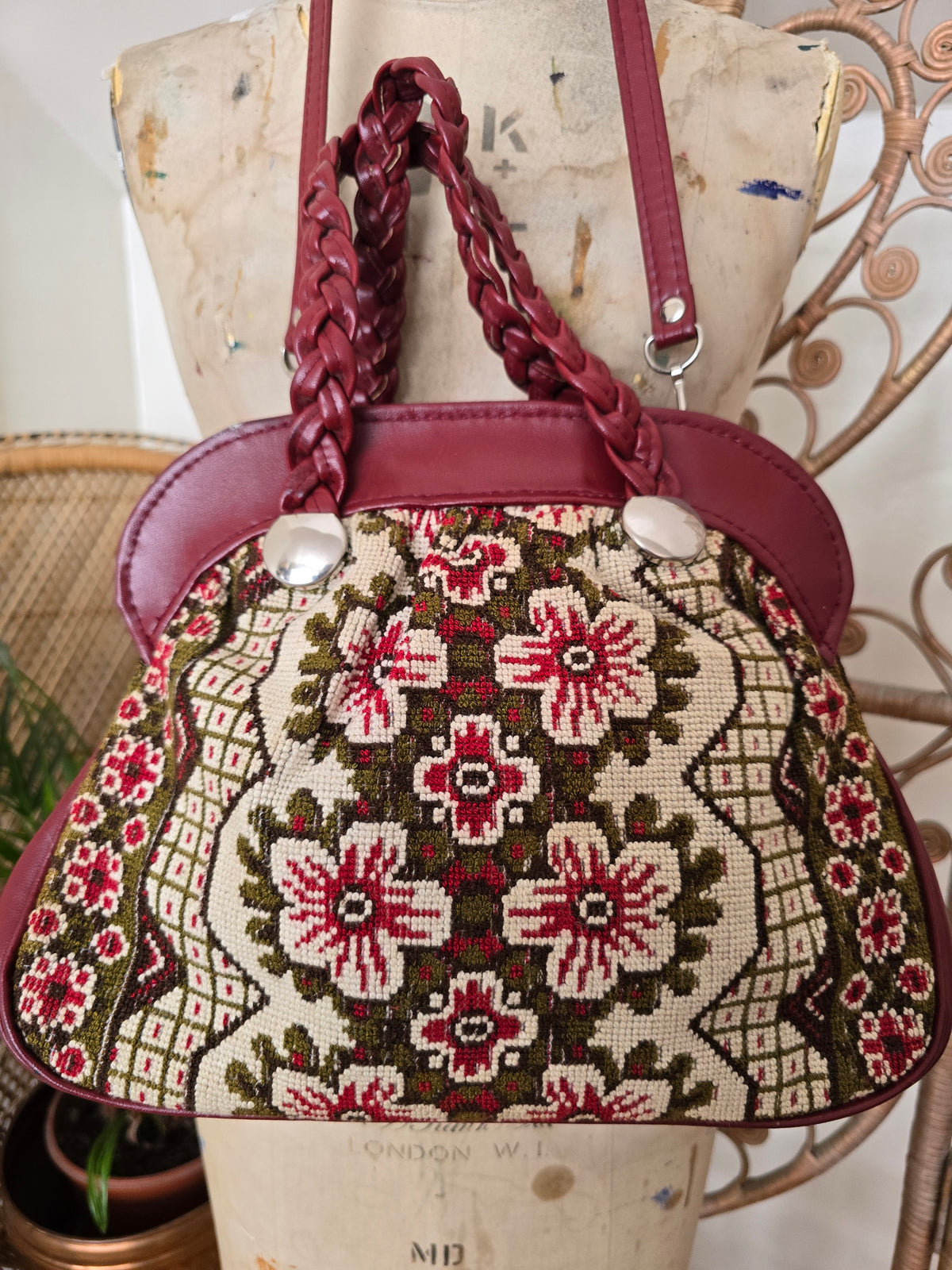 Vintage tapestry 60s bag