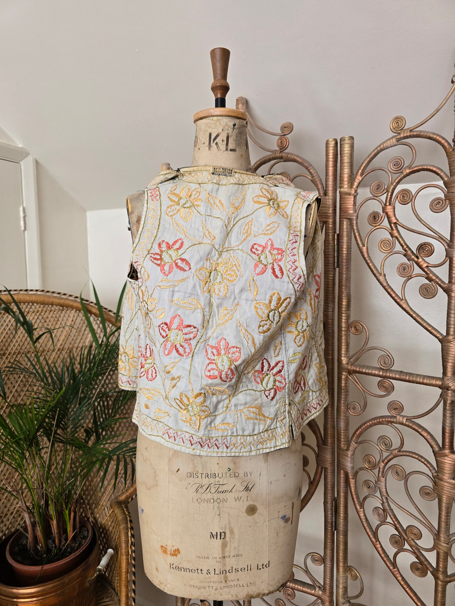 Vintage Afghan embroidered waistcoat