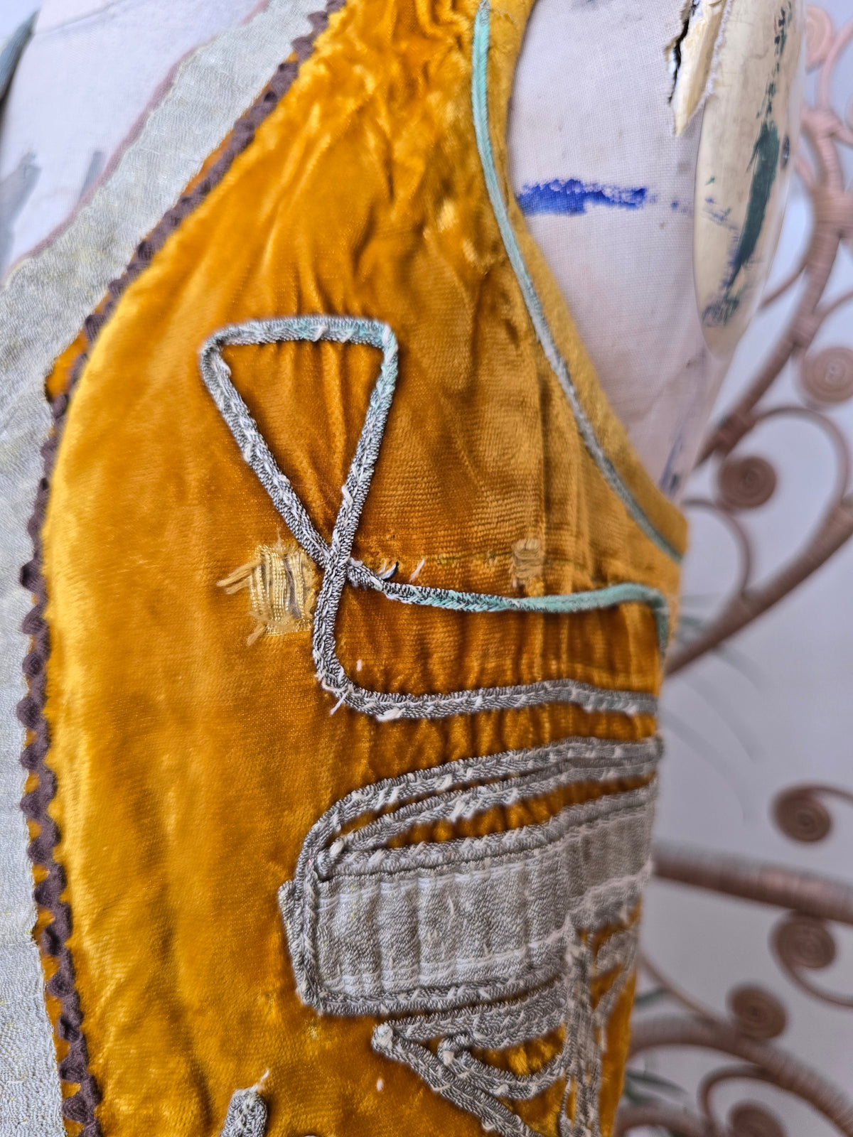Vintage Antique Turkish velvet waistcoat