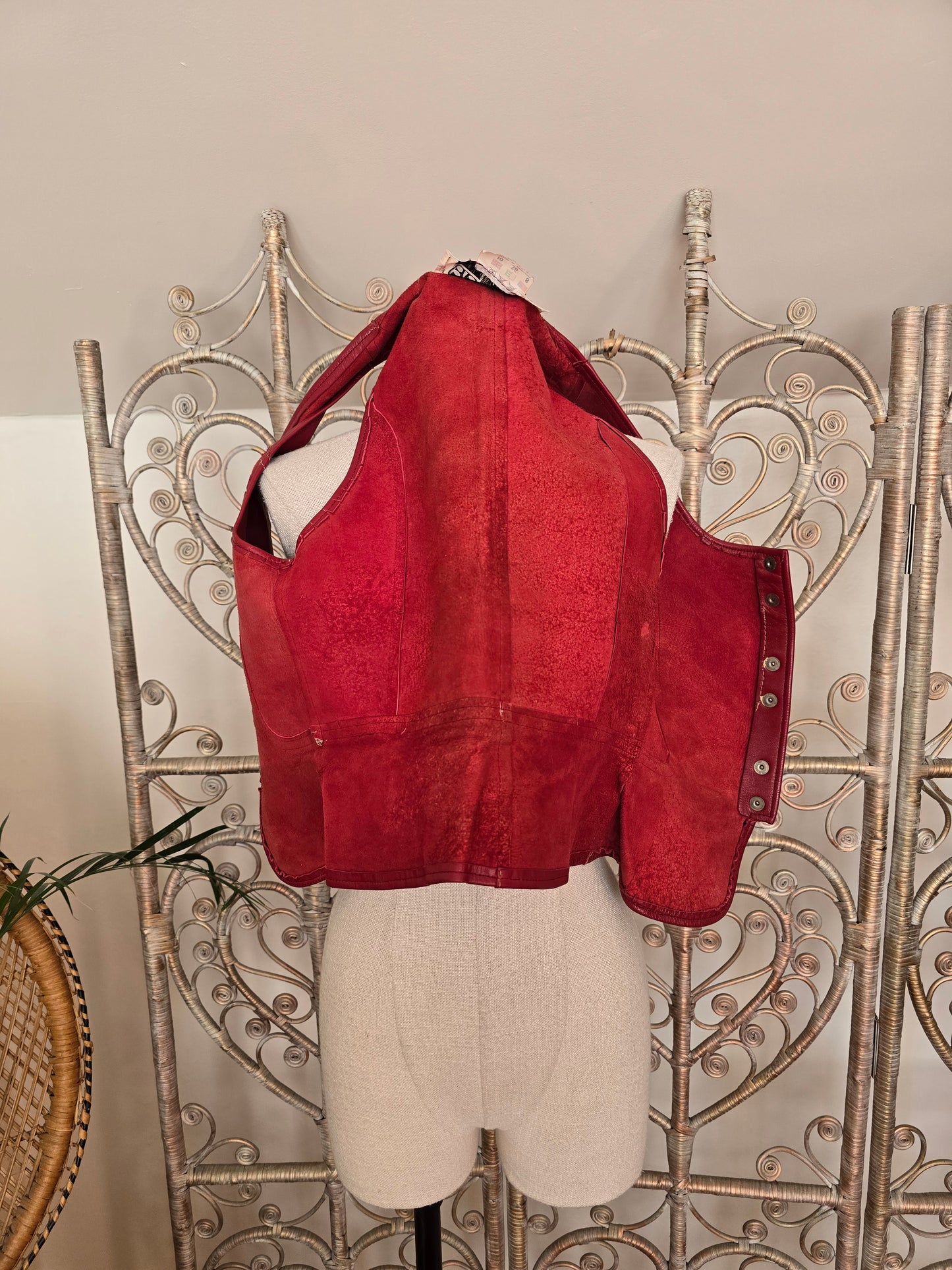 Vintage leather waistcoat