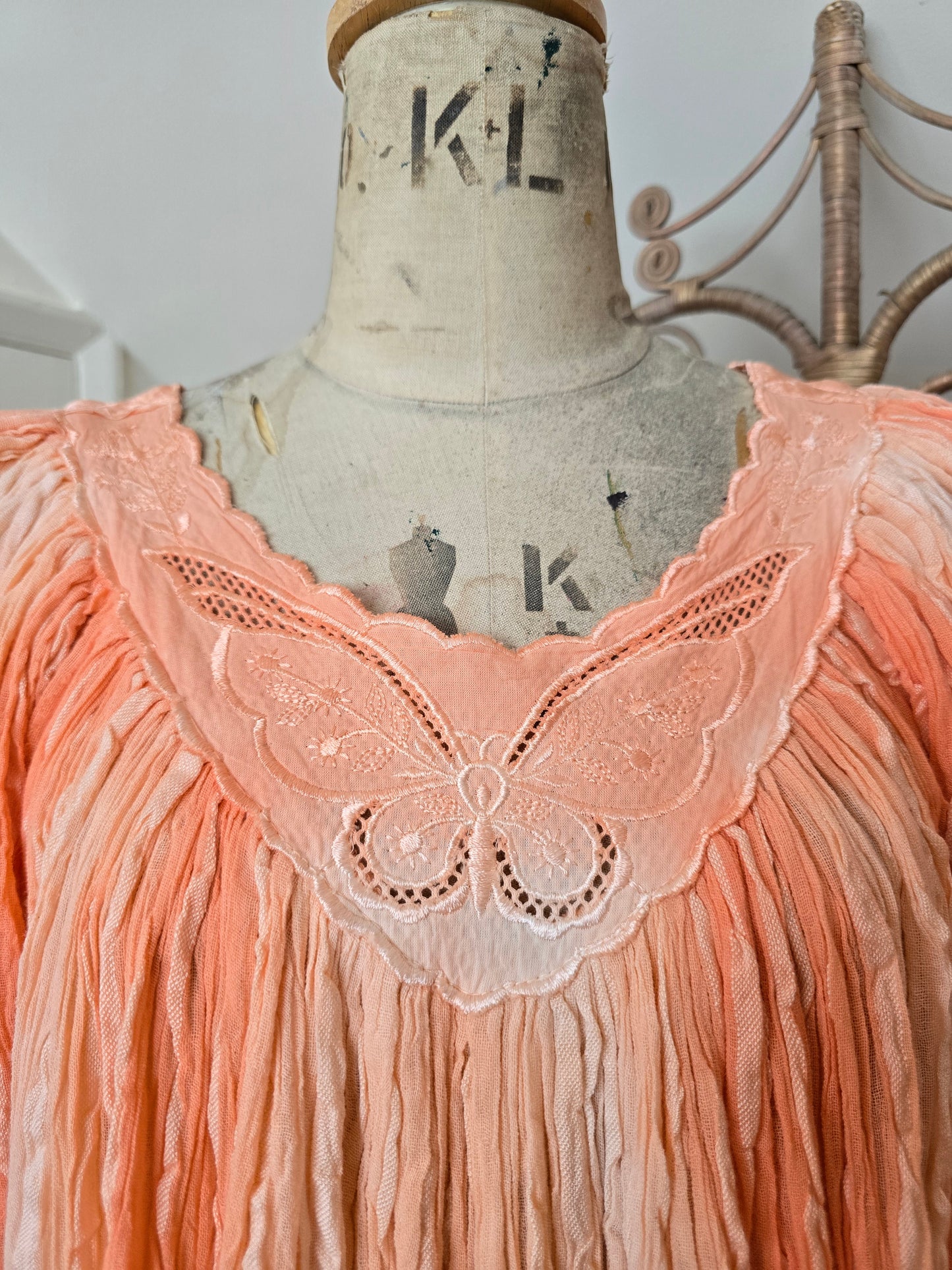 Vintage Max Morgan greek smock dress
