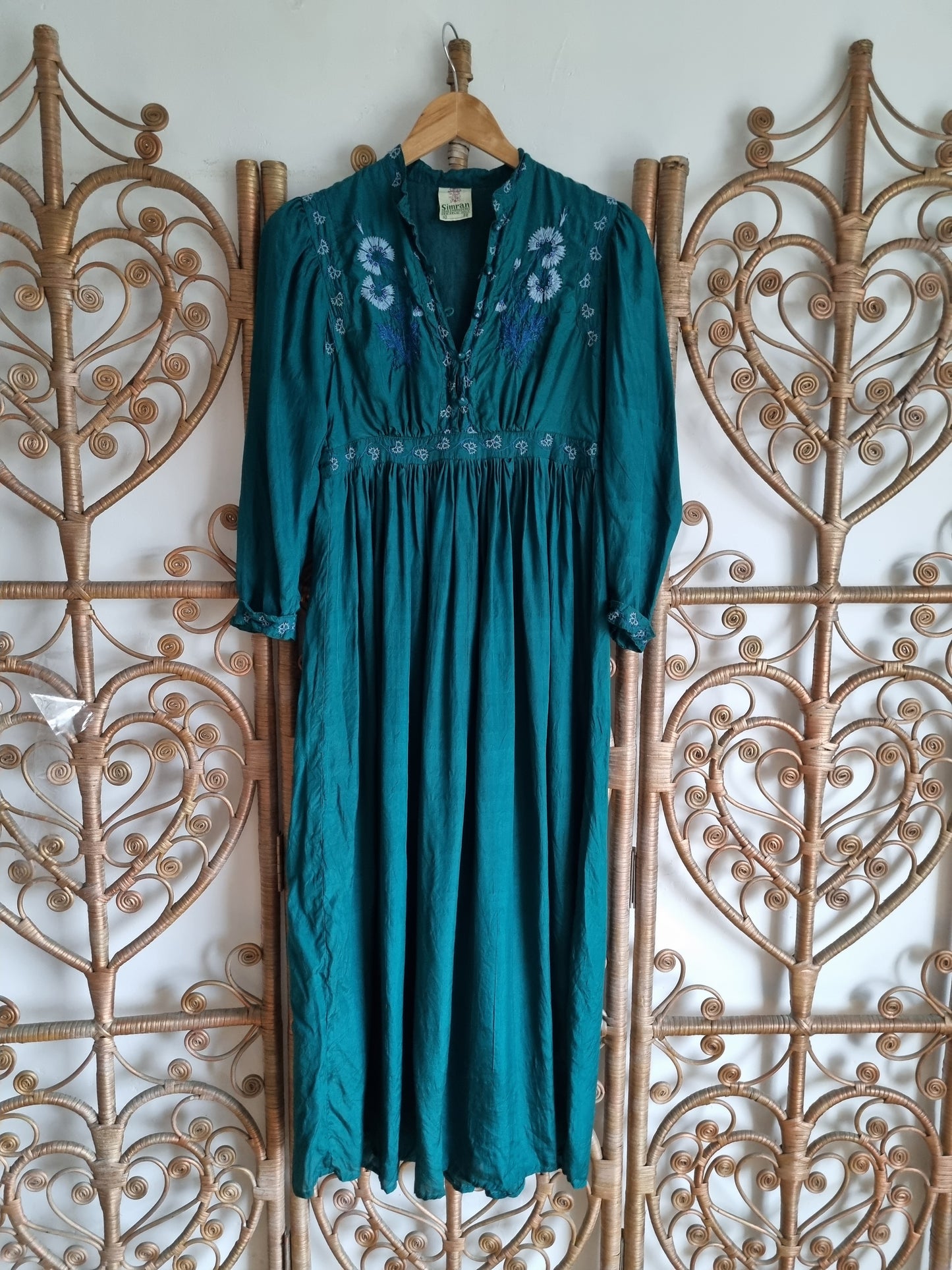 Vintage Indian silk kaftan dress XS