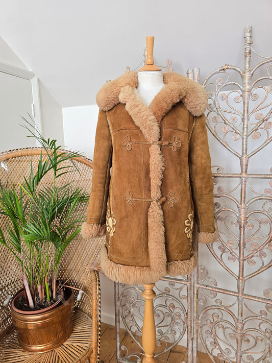 Vintage polish sheepskin coat