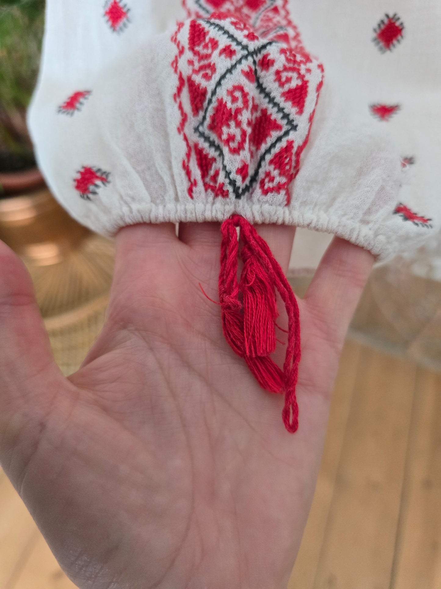 Vintage Romanian cheesecloth blouse
