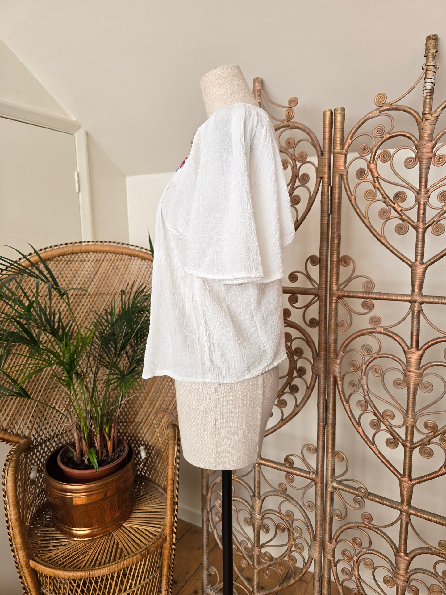 Vintage cheesecloth cotton blouse