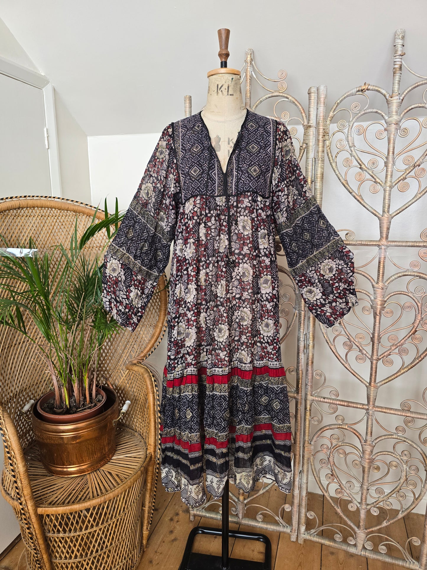 Vintage Mina of London Indian cotton dress