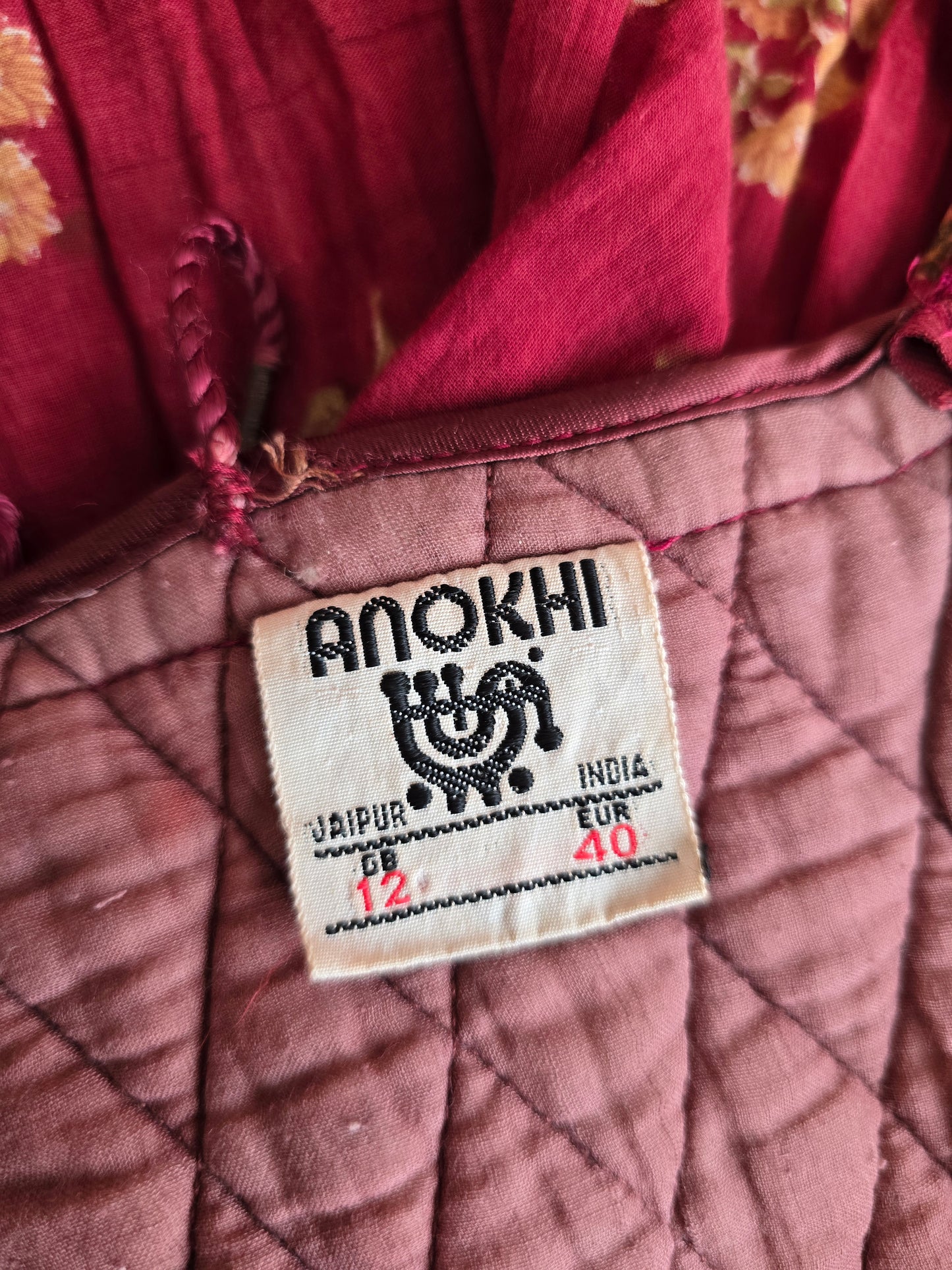 Vintage Anokhi indian 70s maxi dress