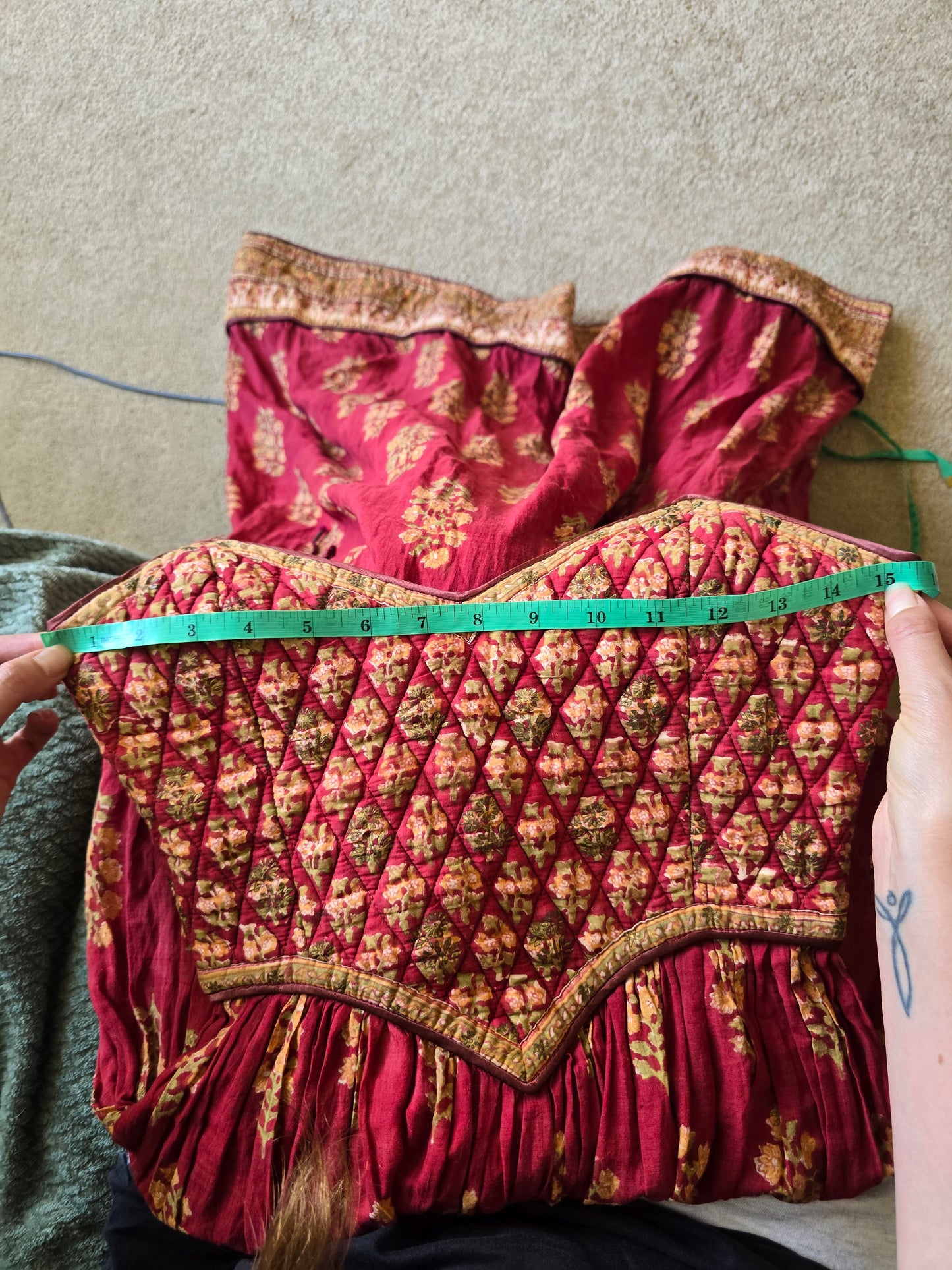 Vintage Anokhi indian 70s maxi dress