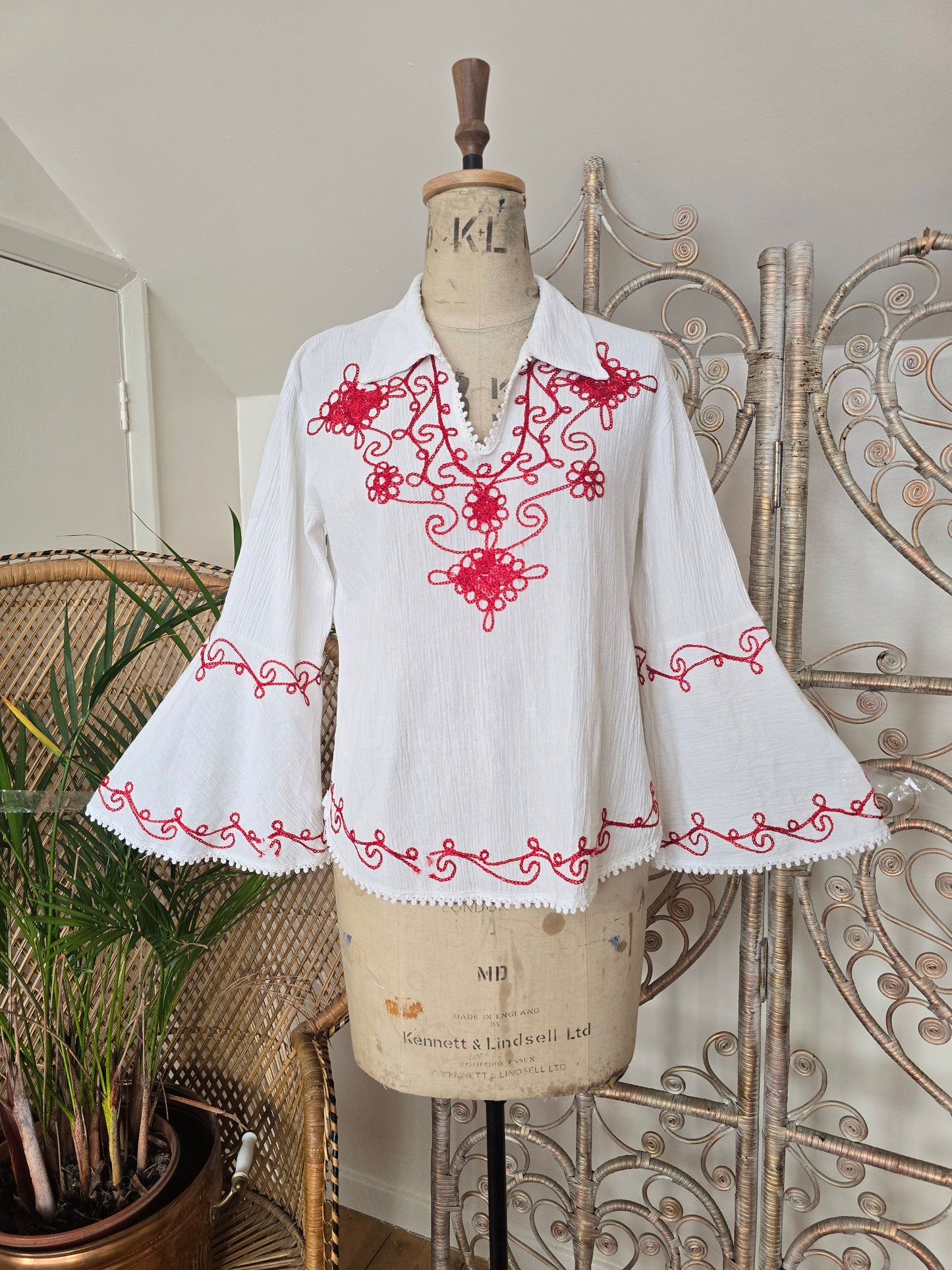 Vintage cheesecloth cotton blouse