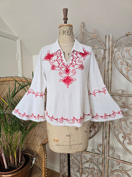 Vintage cheesecloth cotton blouse