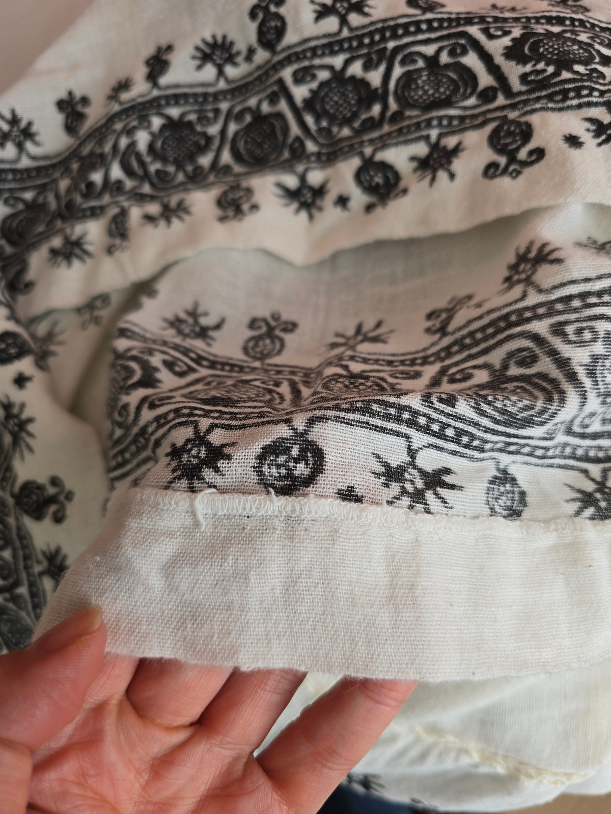 Vintage cotton balloon sleeves tunic