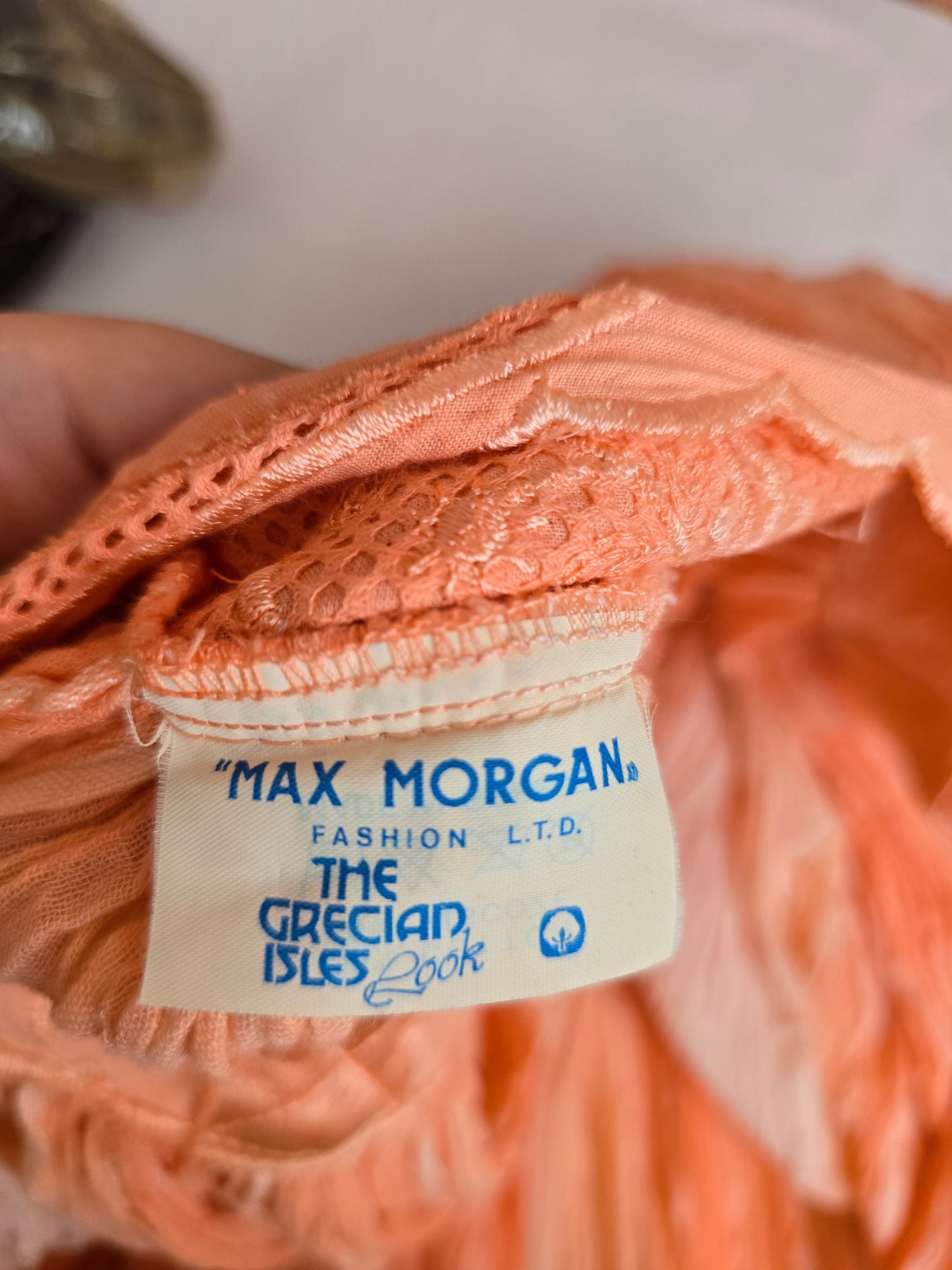 Vintage Max Morgan greek smock dress