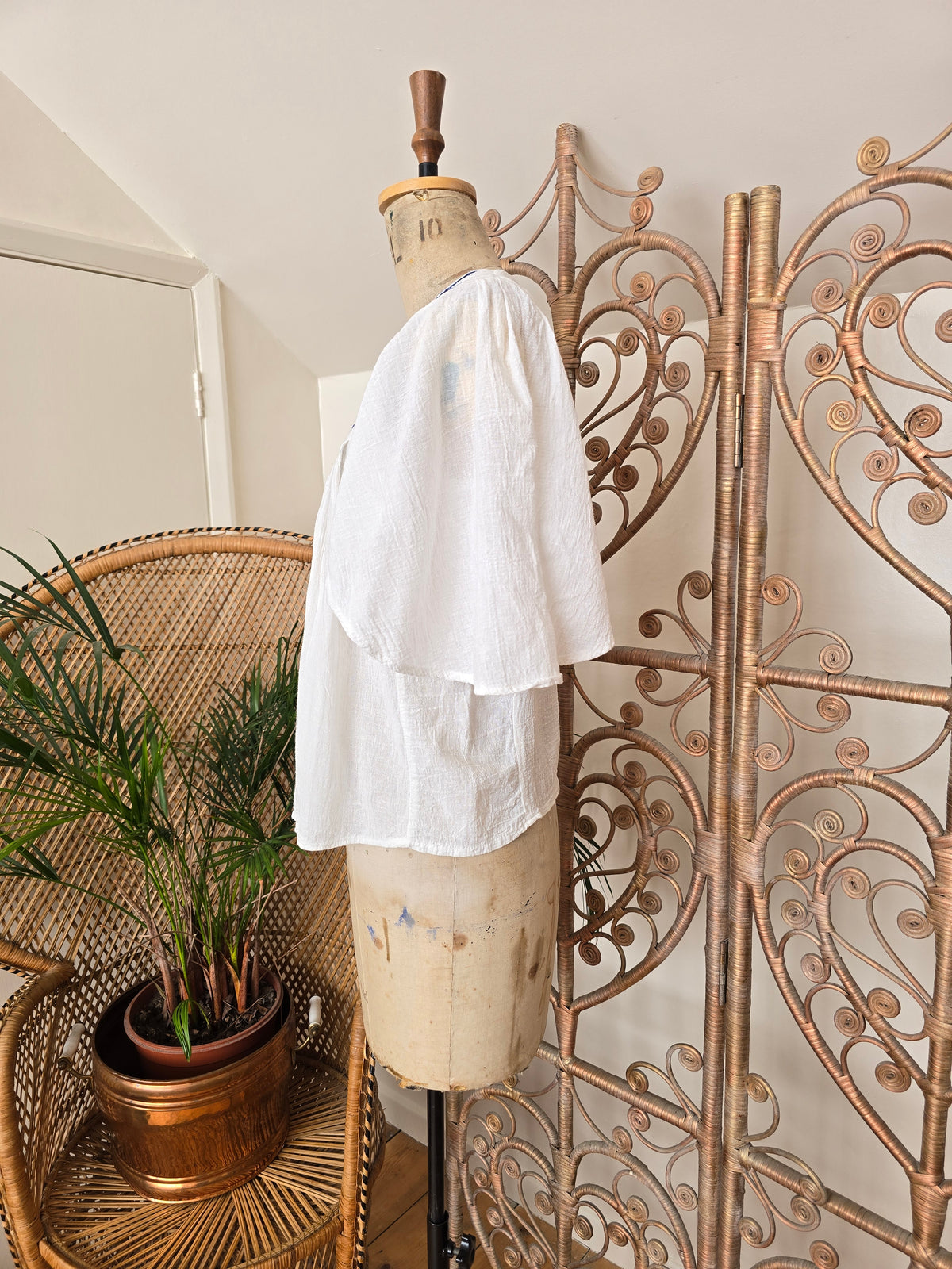 Vintage cheesecloth cotton blouse