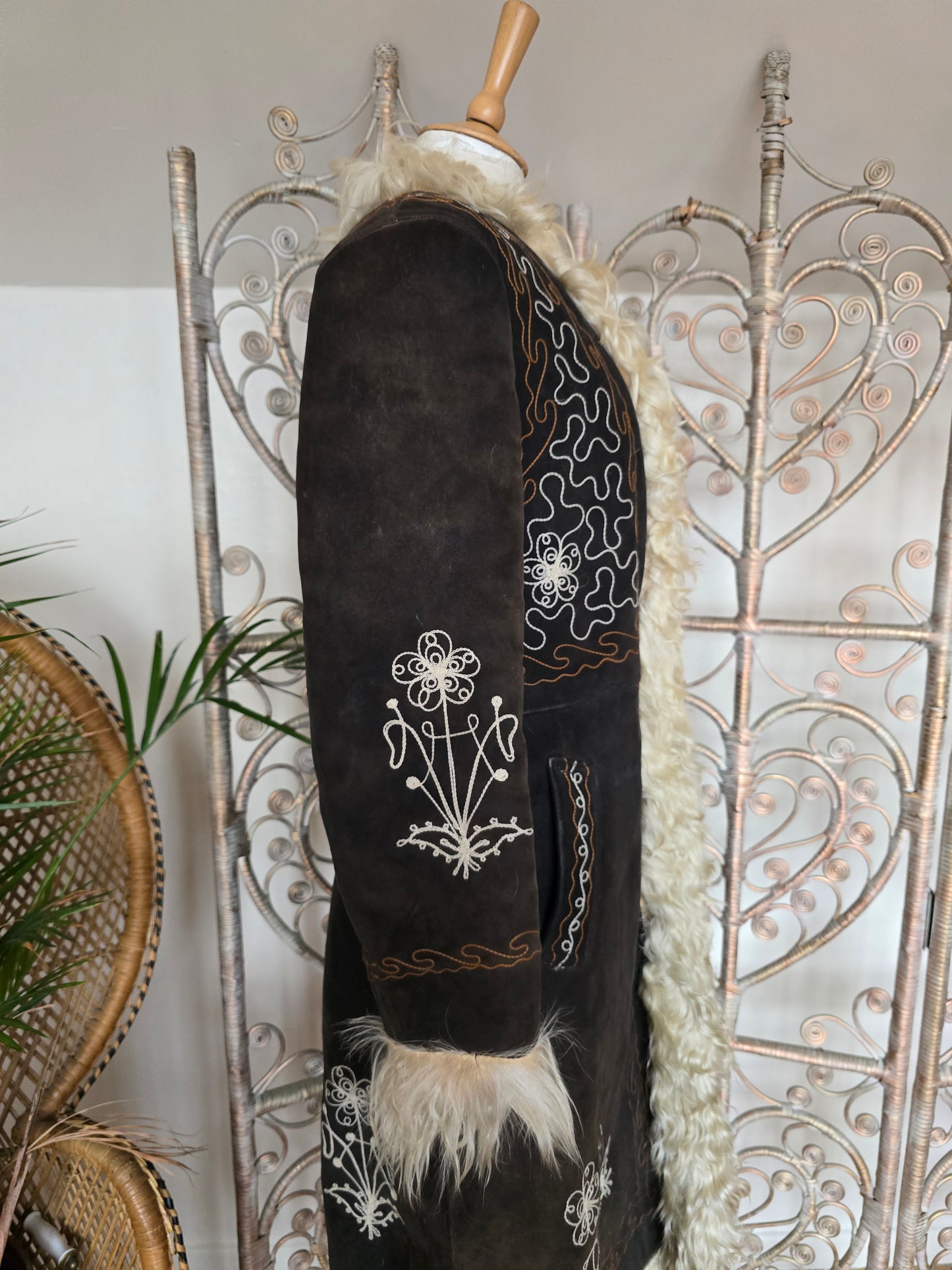 Vintage embroidered Afghan coat