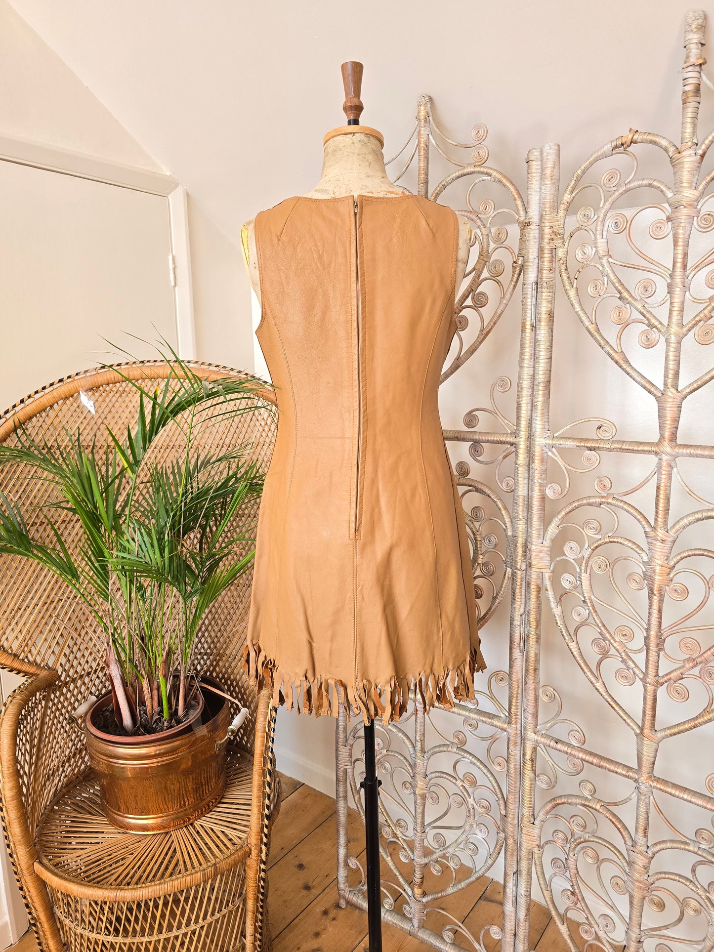Vintage 60s leather dress