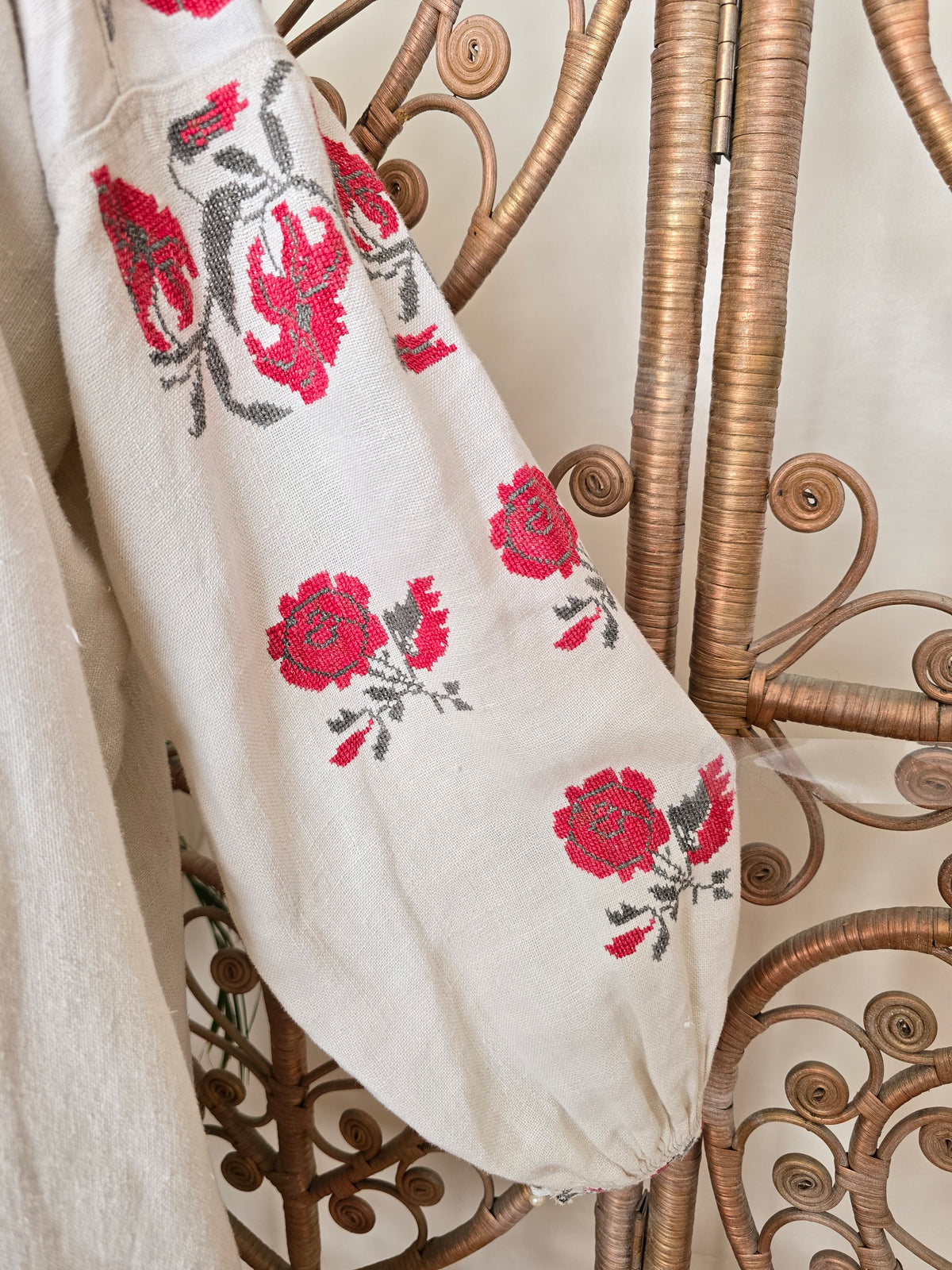 Antique Ukrainian embroidered dress