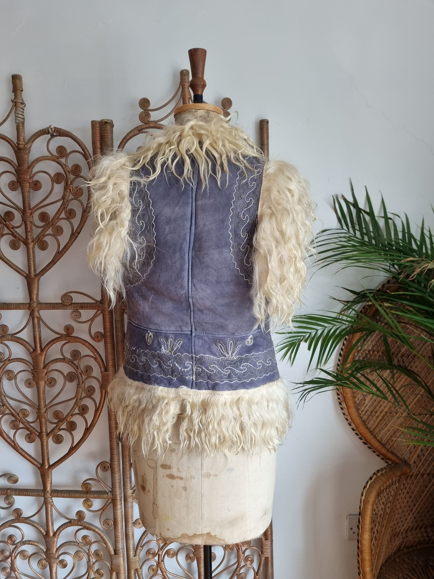 Vintage embroidered afghan waistcoat