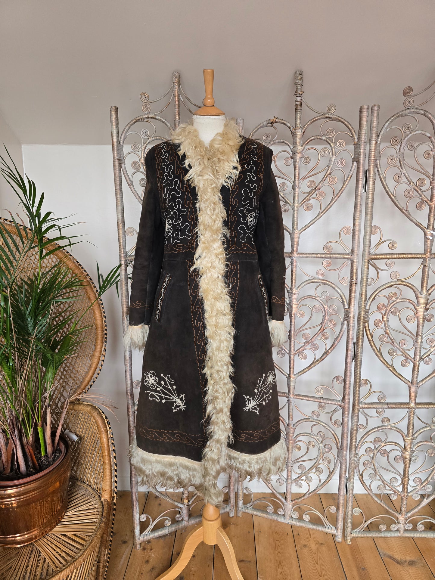 Vintage embroidered Afghan coat