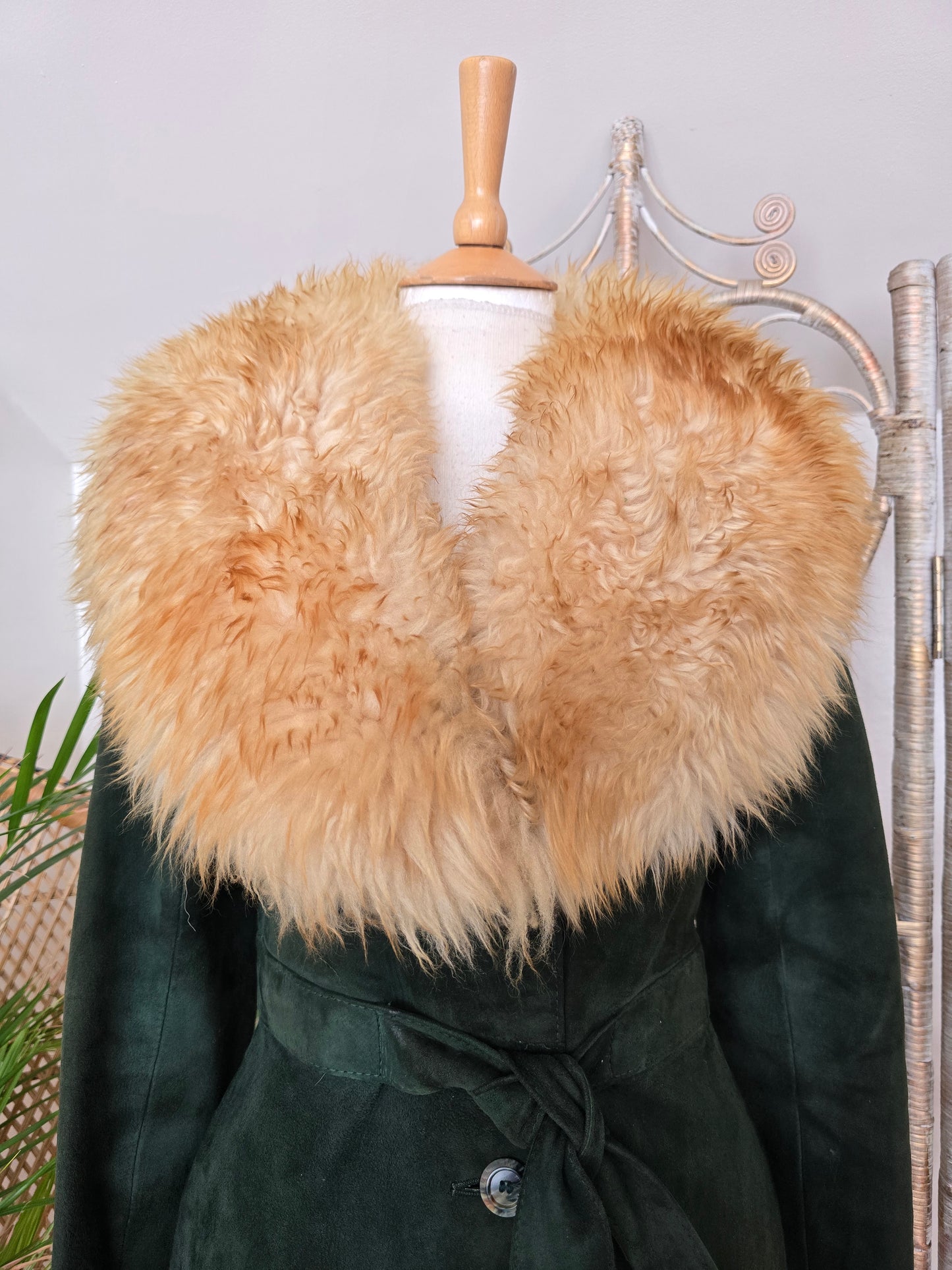Vintage suede Sheepskin coat
