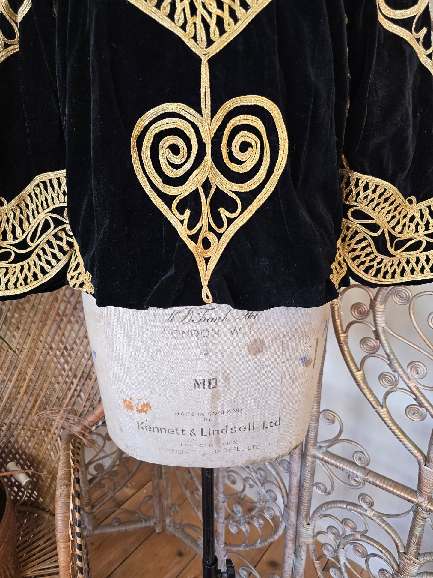 Vintage velvet tunic top