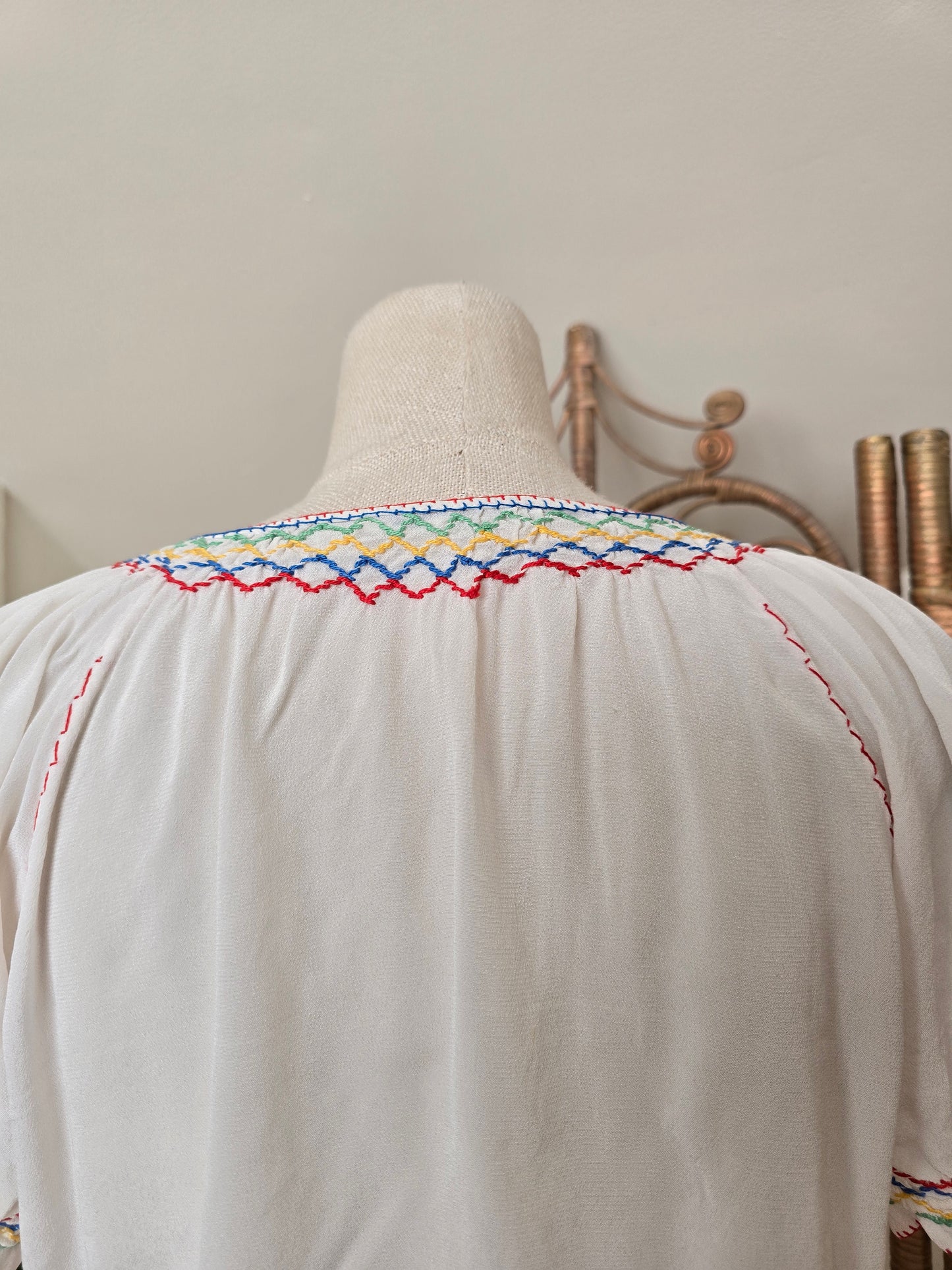 Vintage Hungarian embroidered blouse