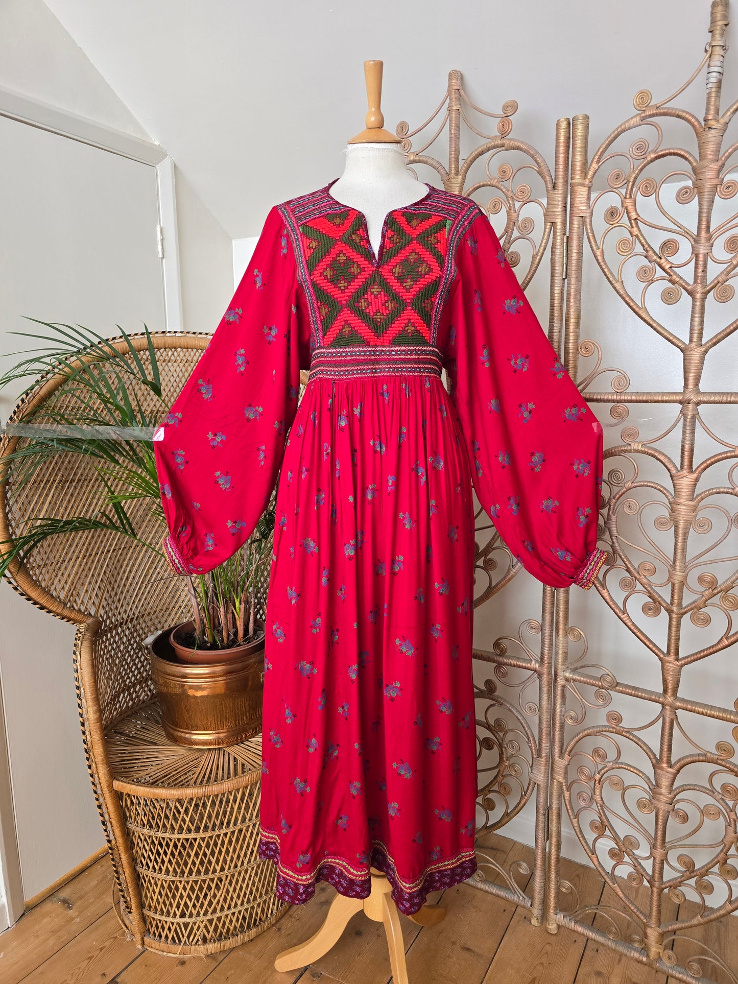 Vintage embroidered Afghan dress